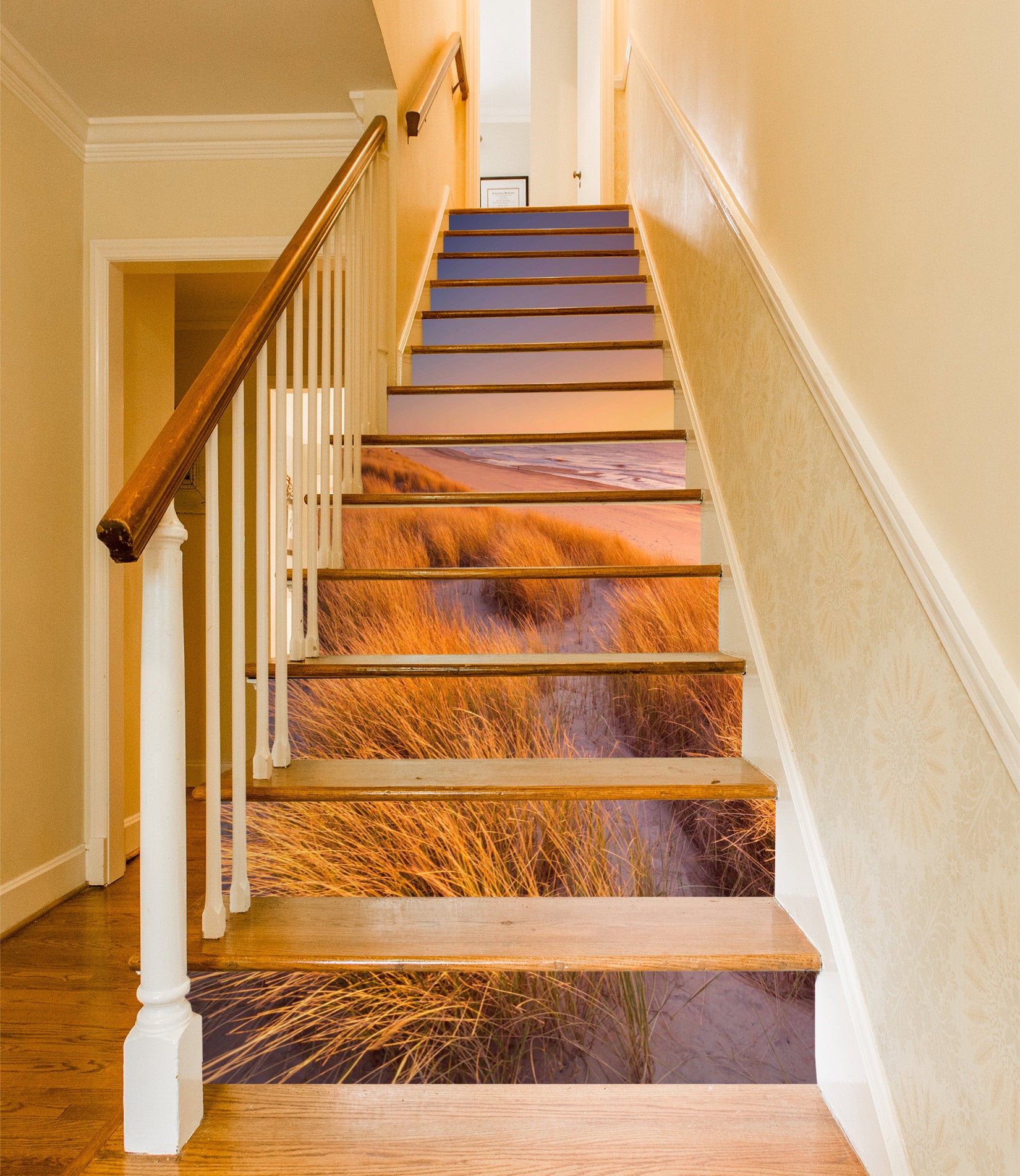 3D Autumn Field 447 Stair Risers