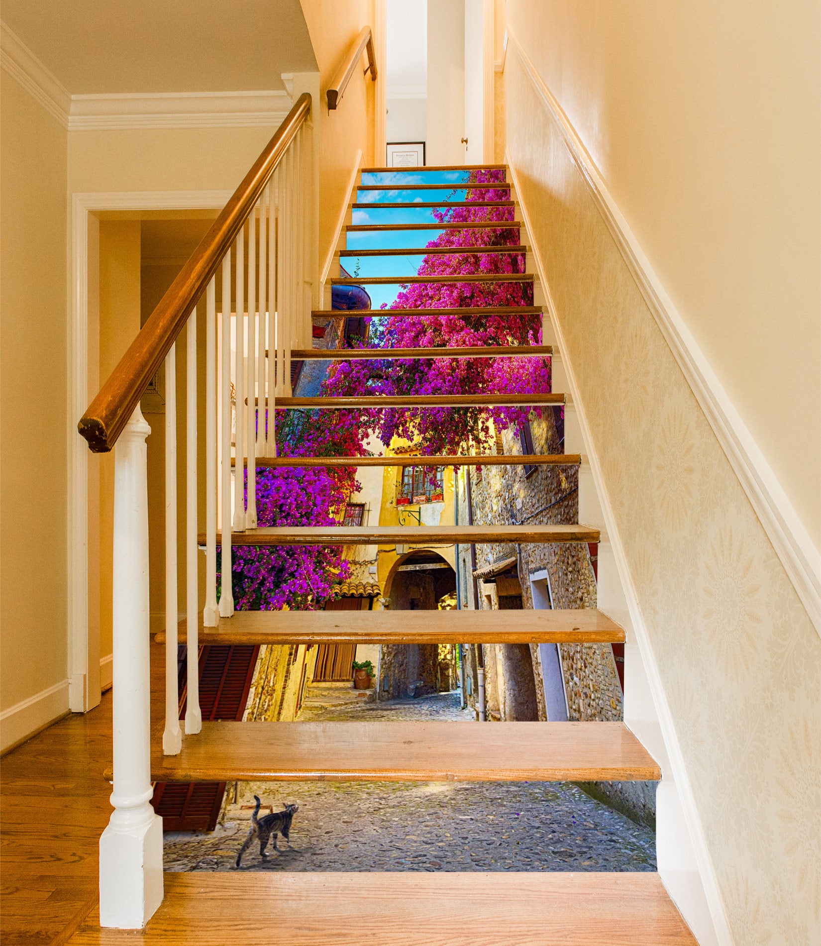 3D A Corner Of The Literary Town 390 Stair Risers