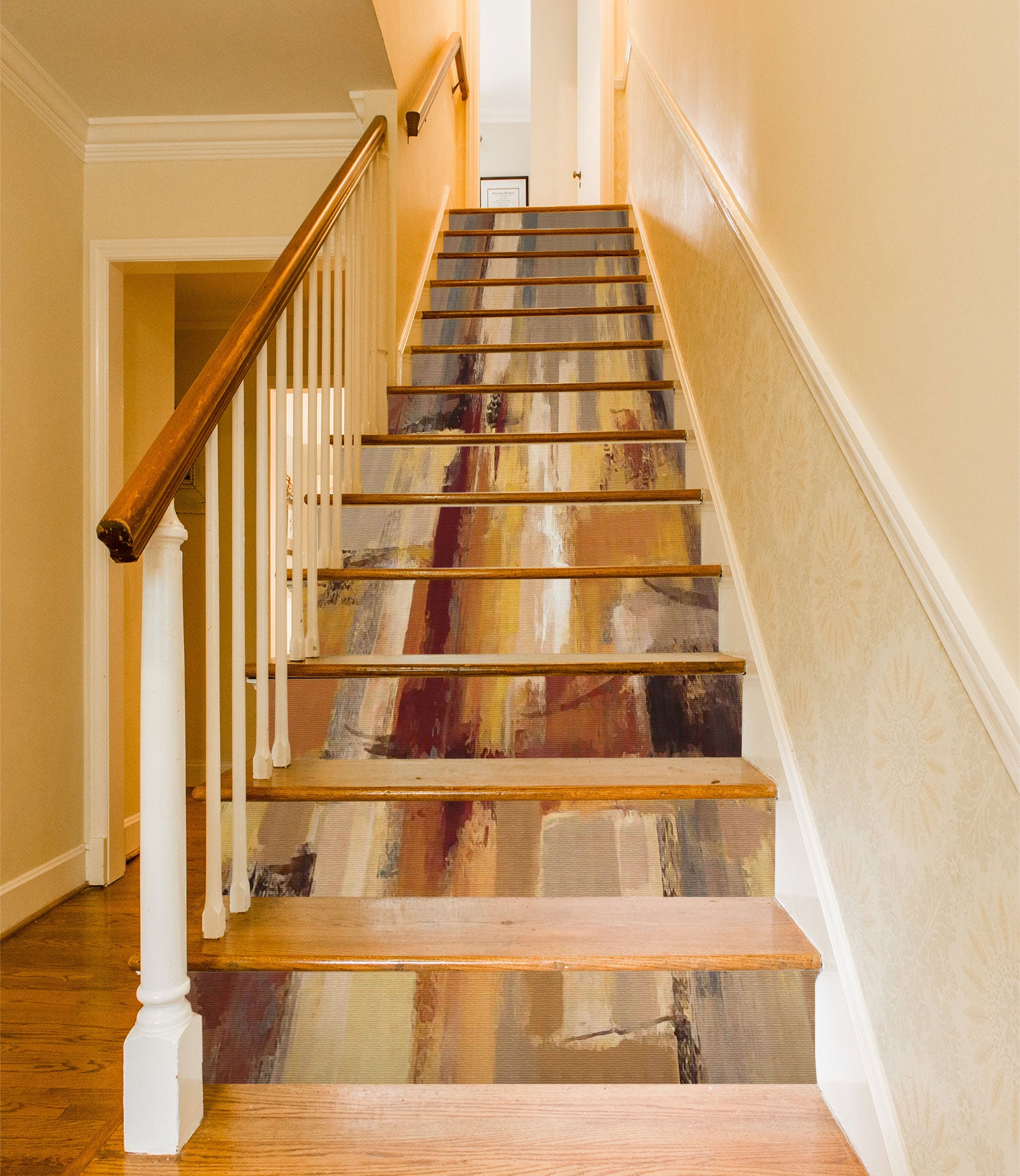 3D Interlaced Wood 037 Stair Risers