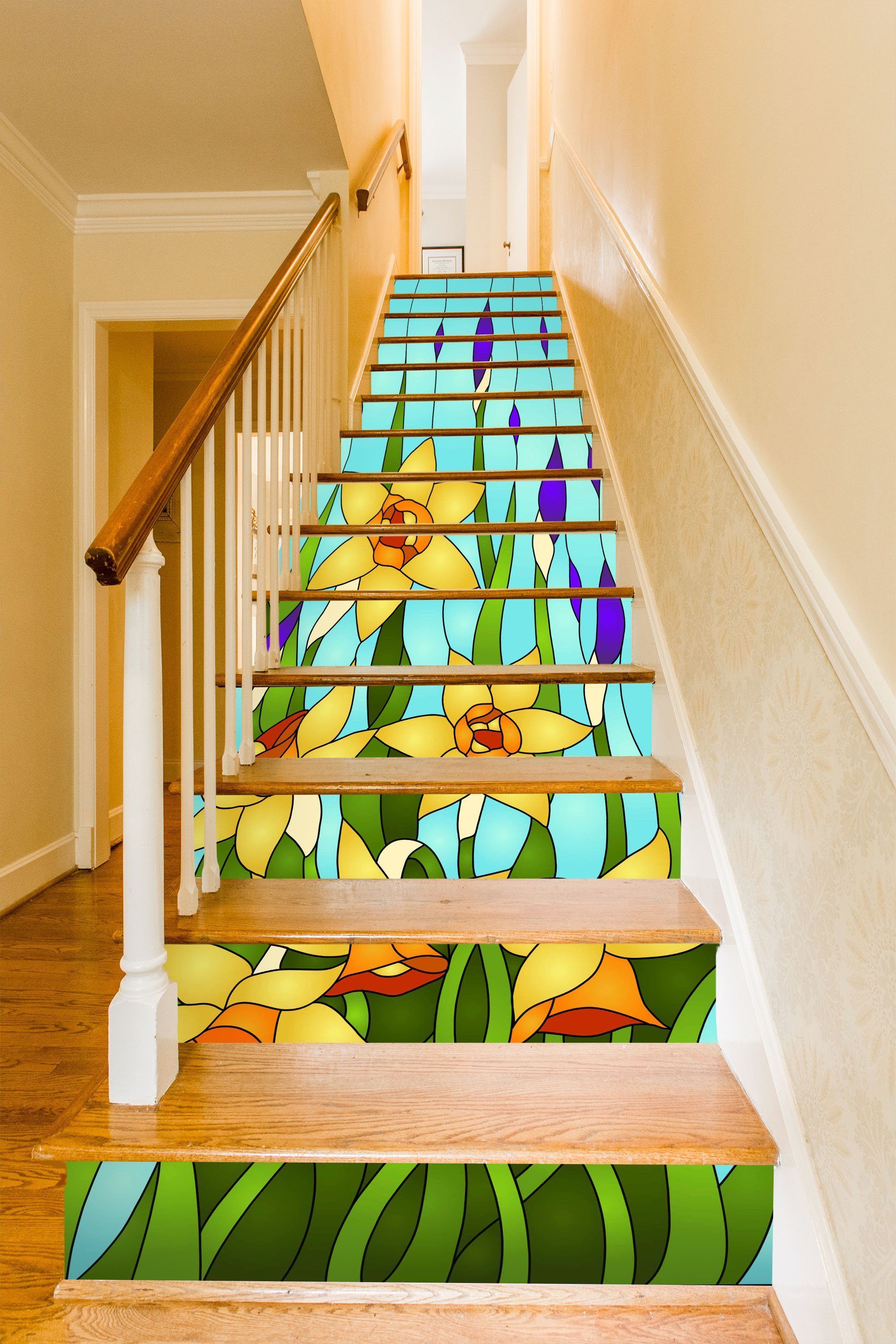 3D Art 3408 Stair Risers Wallpaper AJ Wallpaper
