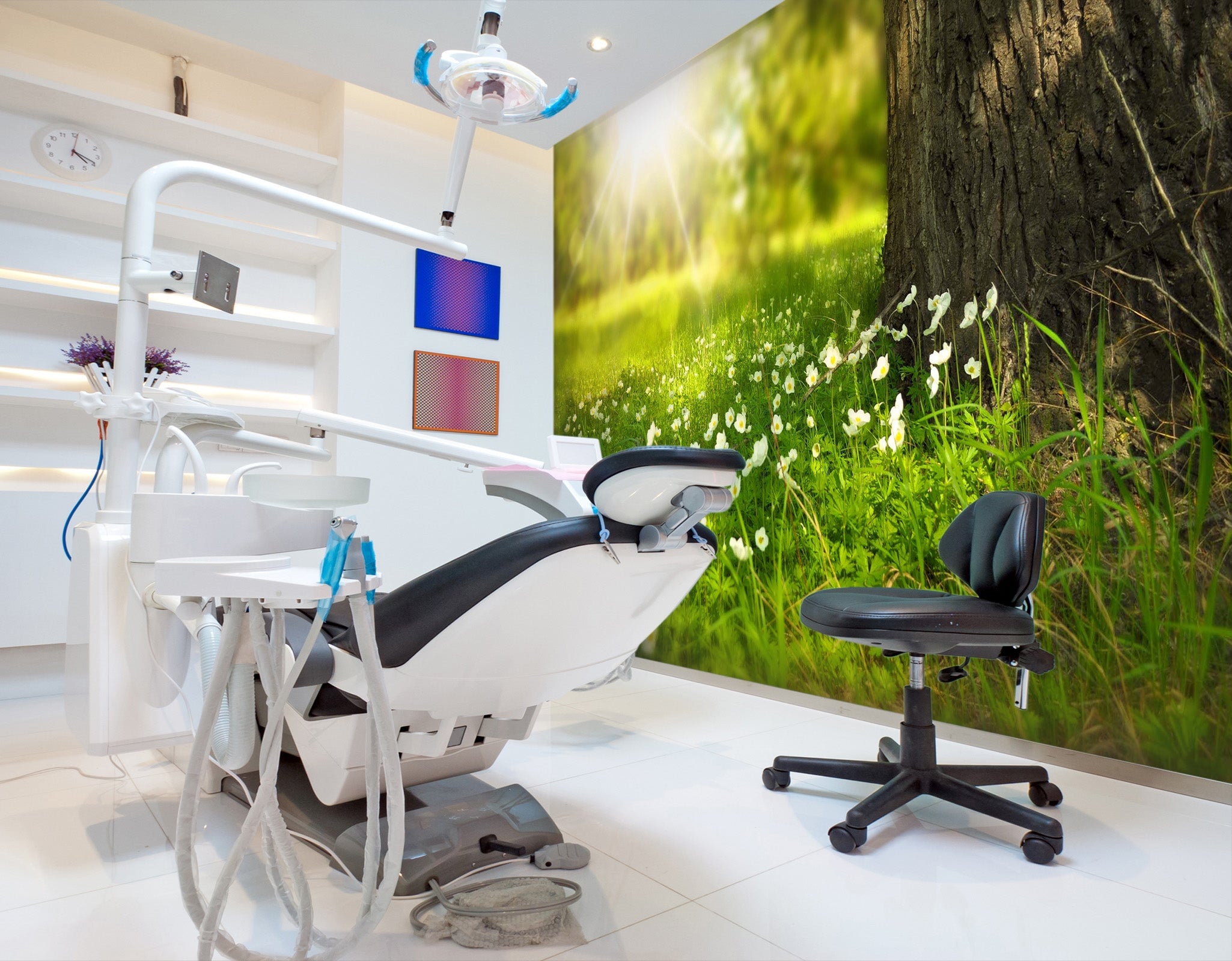 3D Small White Flower 040 Wall Murals Wallpaper AJ Wallpaper 2