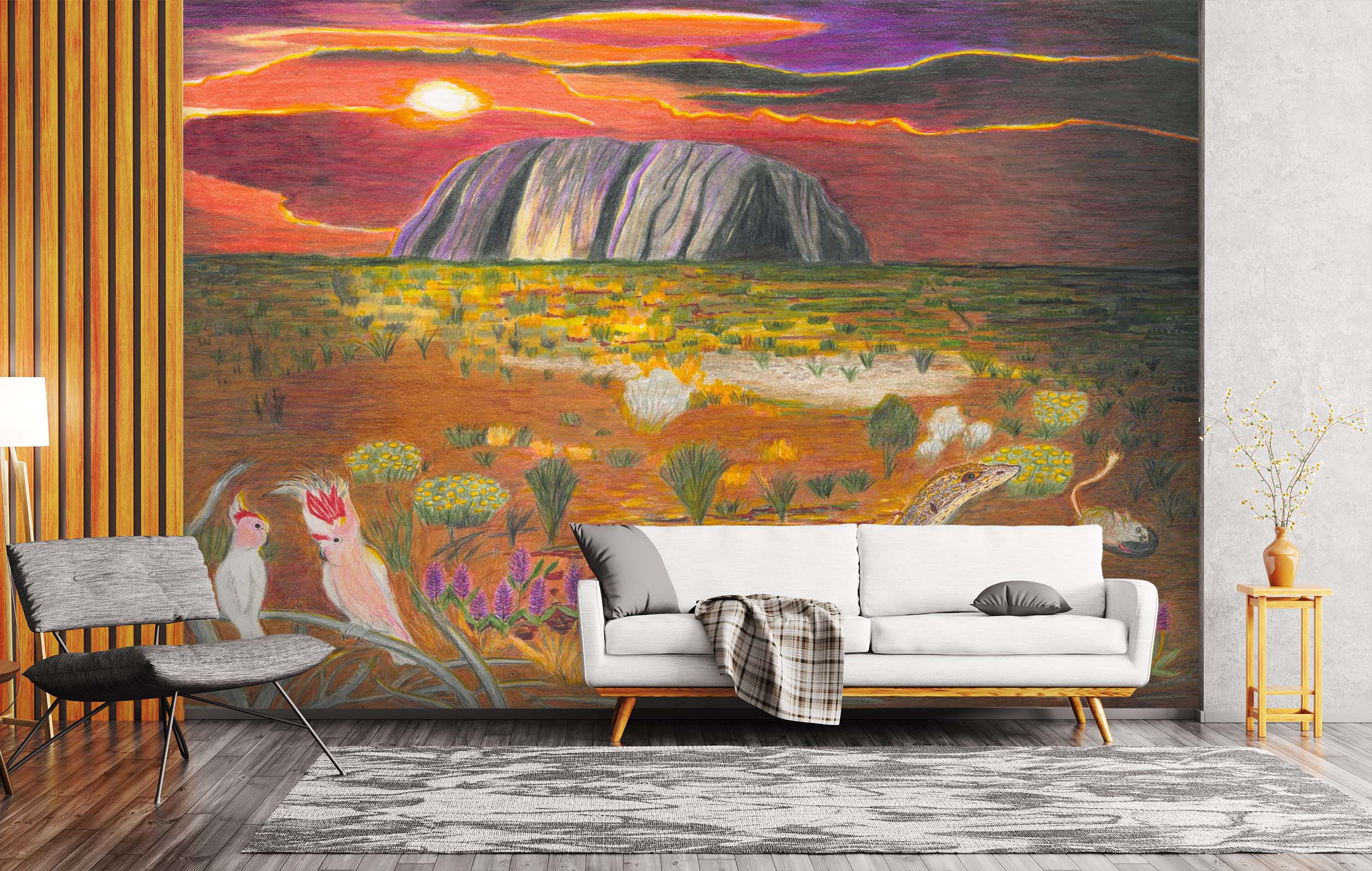 3D Dusk Garden 1413 Michael Sewell Wall Mural Wall Murals