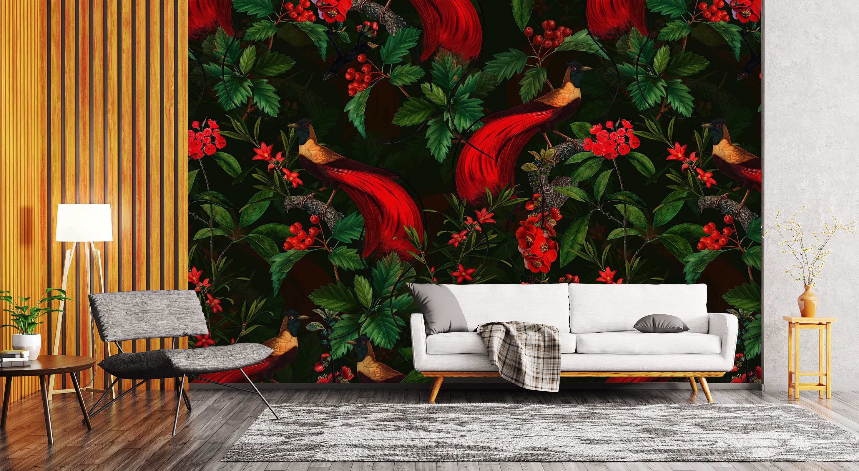 3D Wood Safflower 169 Uta Naumann Wall Mural Wall Murals