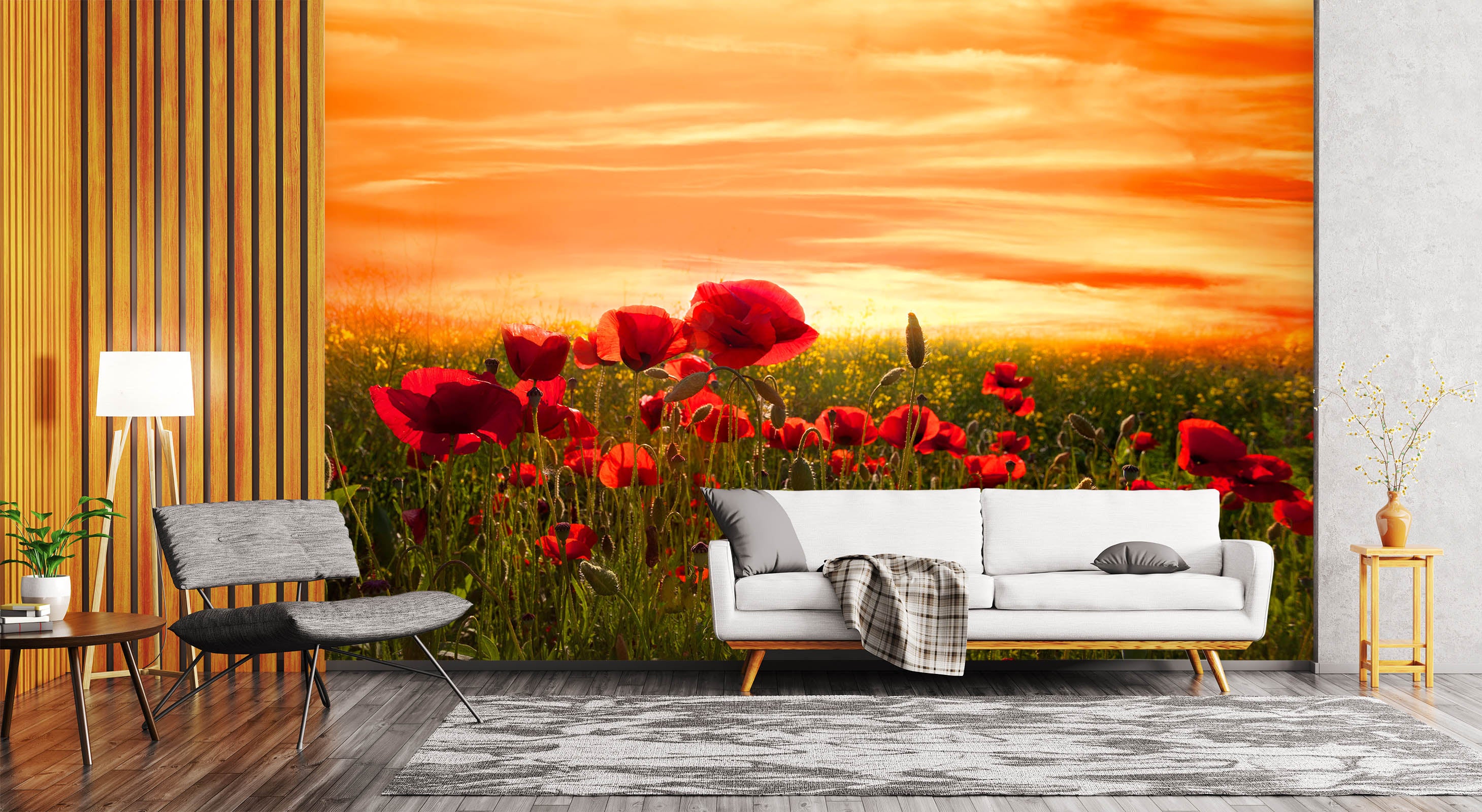 3D Sunset Garden 1420 Marco Carmassi Wall Mural Wall Murals