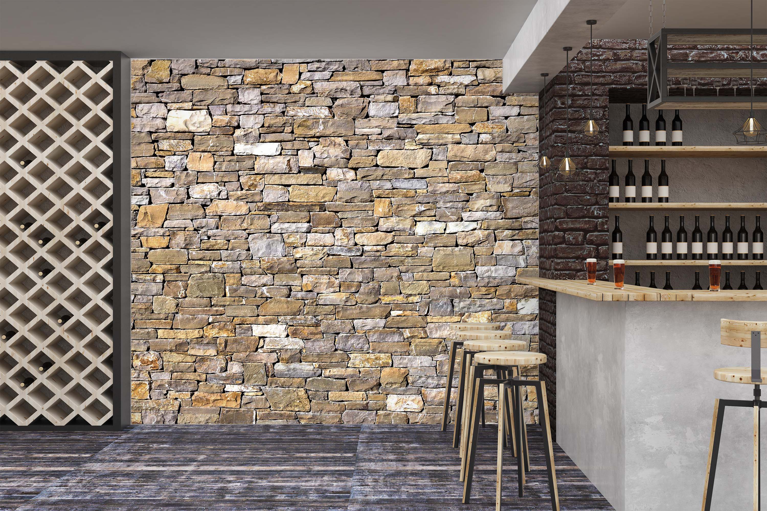 3D Wall Bricks Stacked 1917 Wall Murals