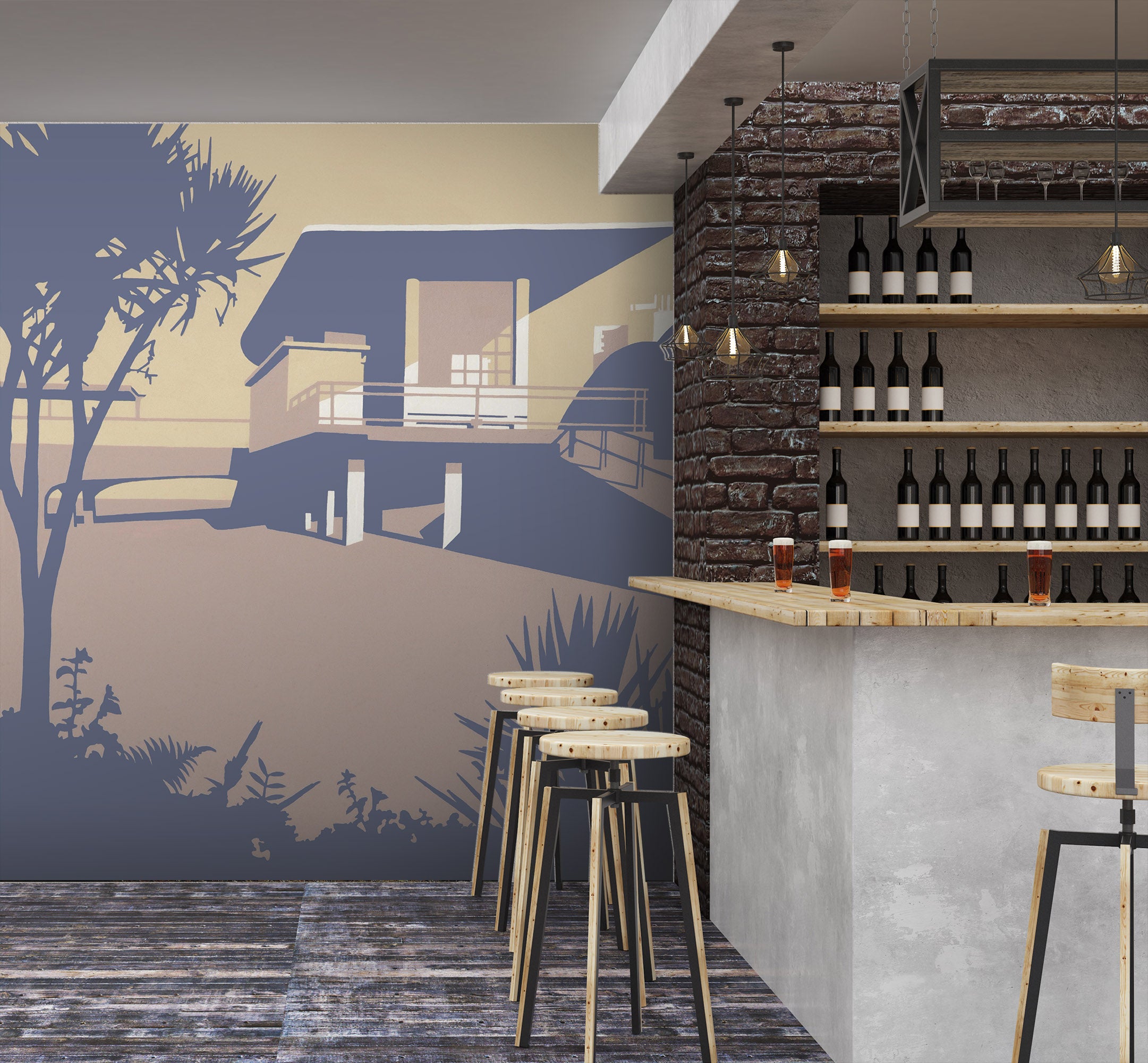 3D Boscombe Pier Beaches 1003 Steve Read Wall Mural Wall Murals