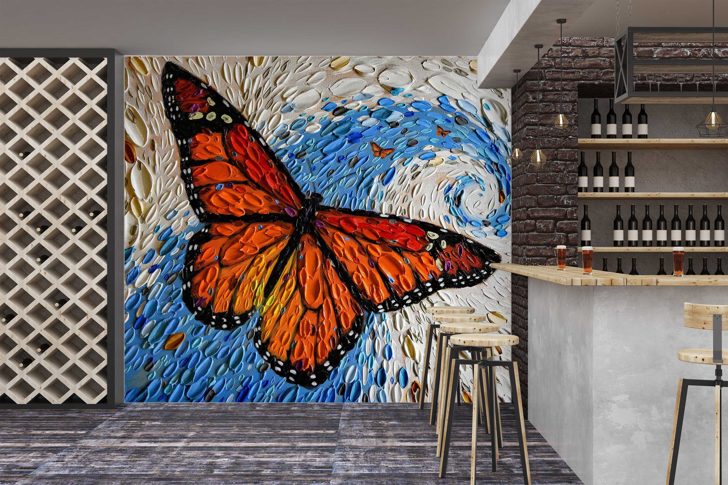 3D Spring Butterfly 1419 Dena Tollefson Wall Mural Wall Murals