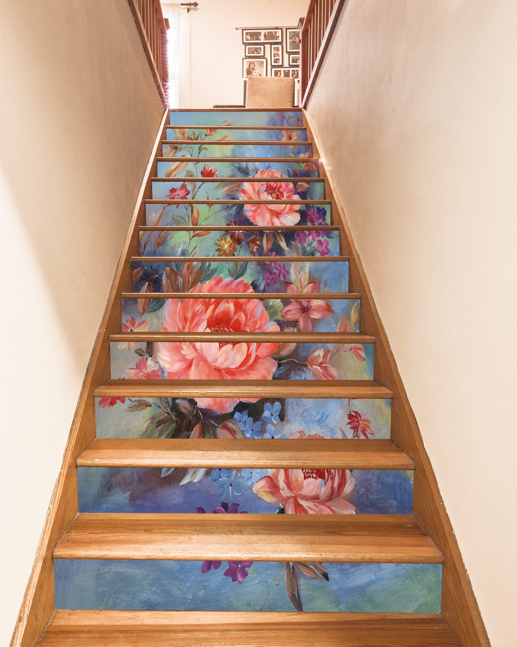 3D Ink Color Of Flowers 327 Stair Risers