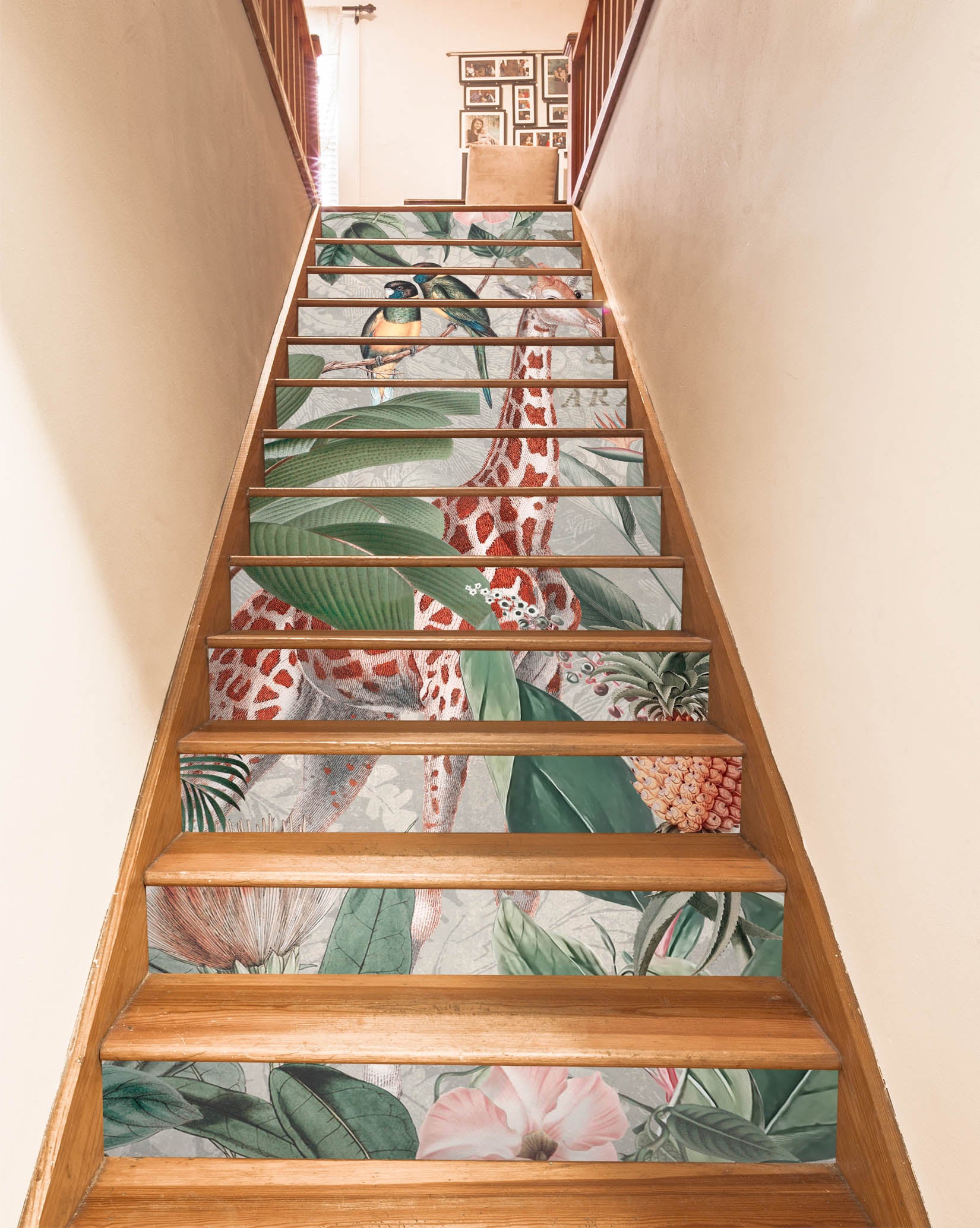 3D Pineapple Giraffe 11027 Andrea Haase Stair Risers