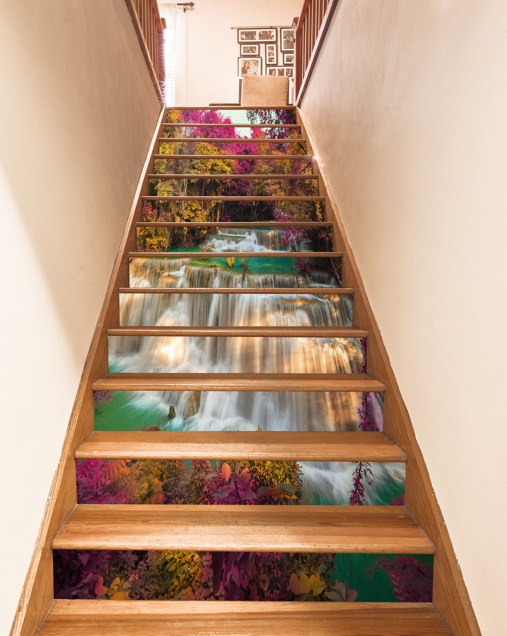 3D Four Seasons Waterfall 288 Stair Risers