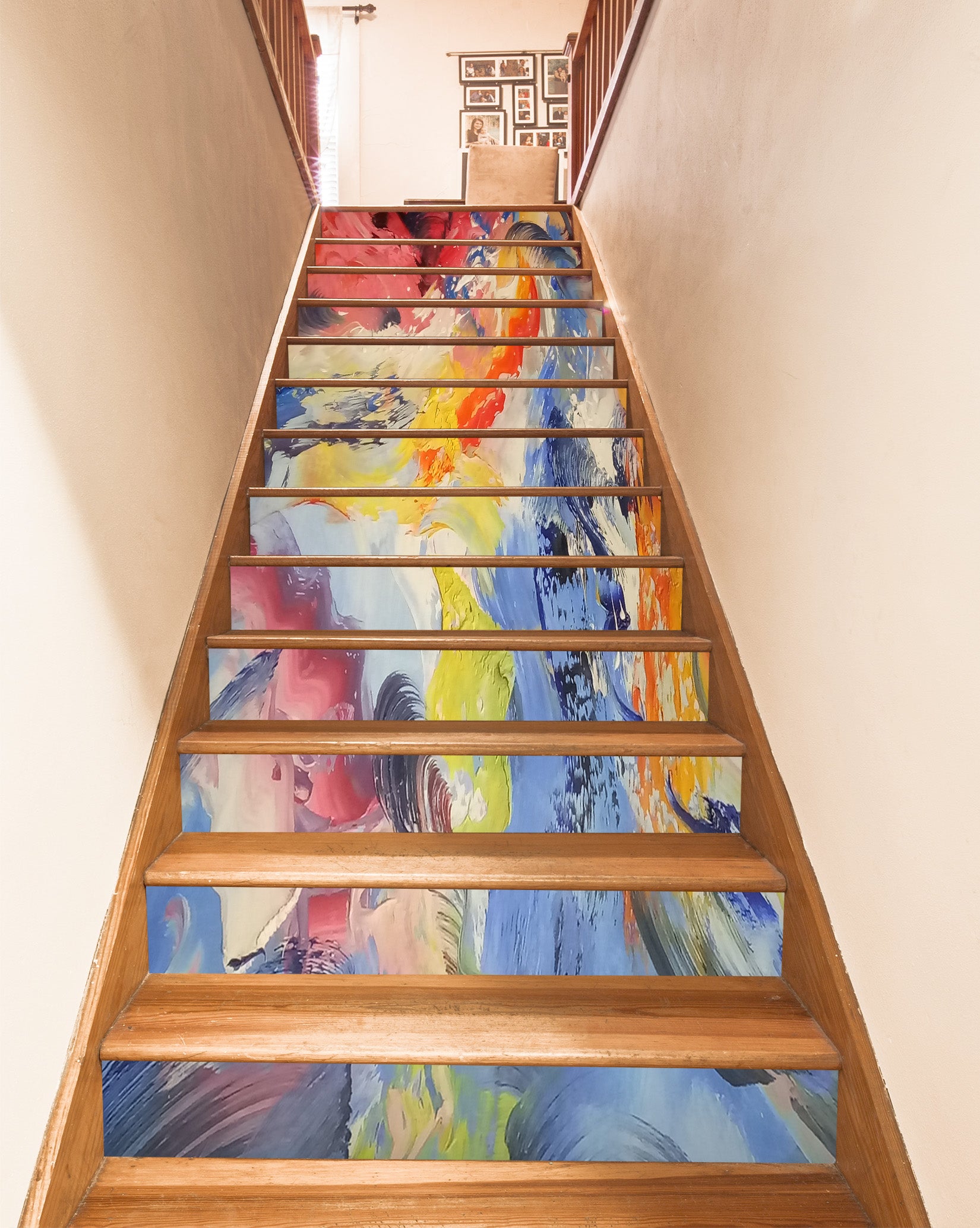3D Rainbow Irregular Memory 586 Stair Risers