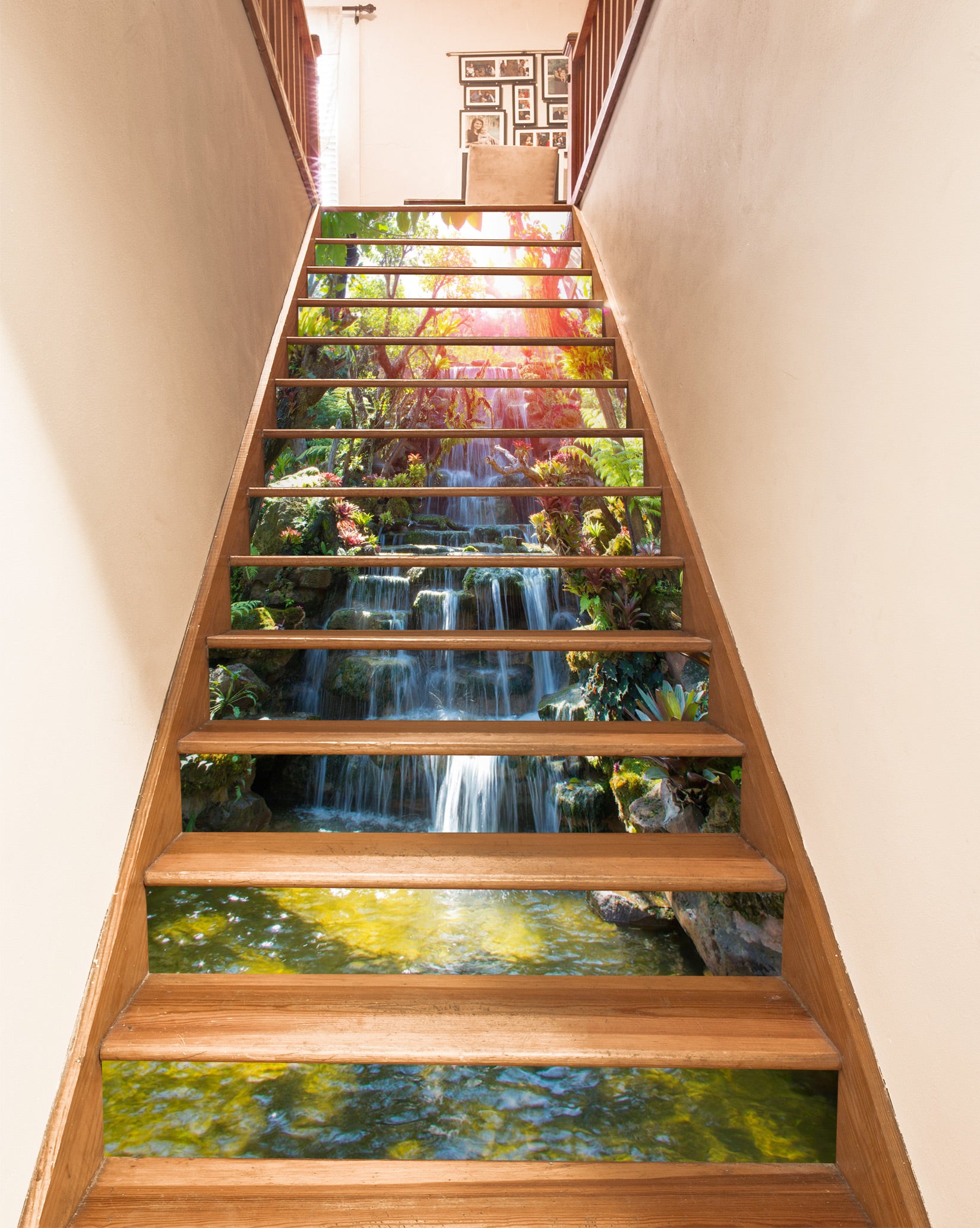 3D Warm Daylight Woods 367 Stair Risers