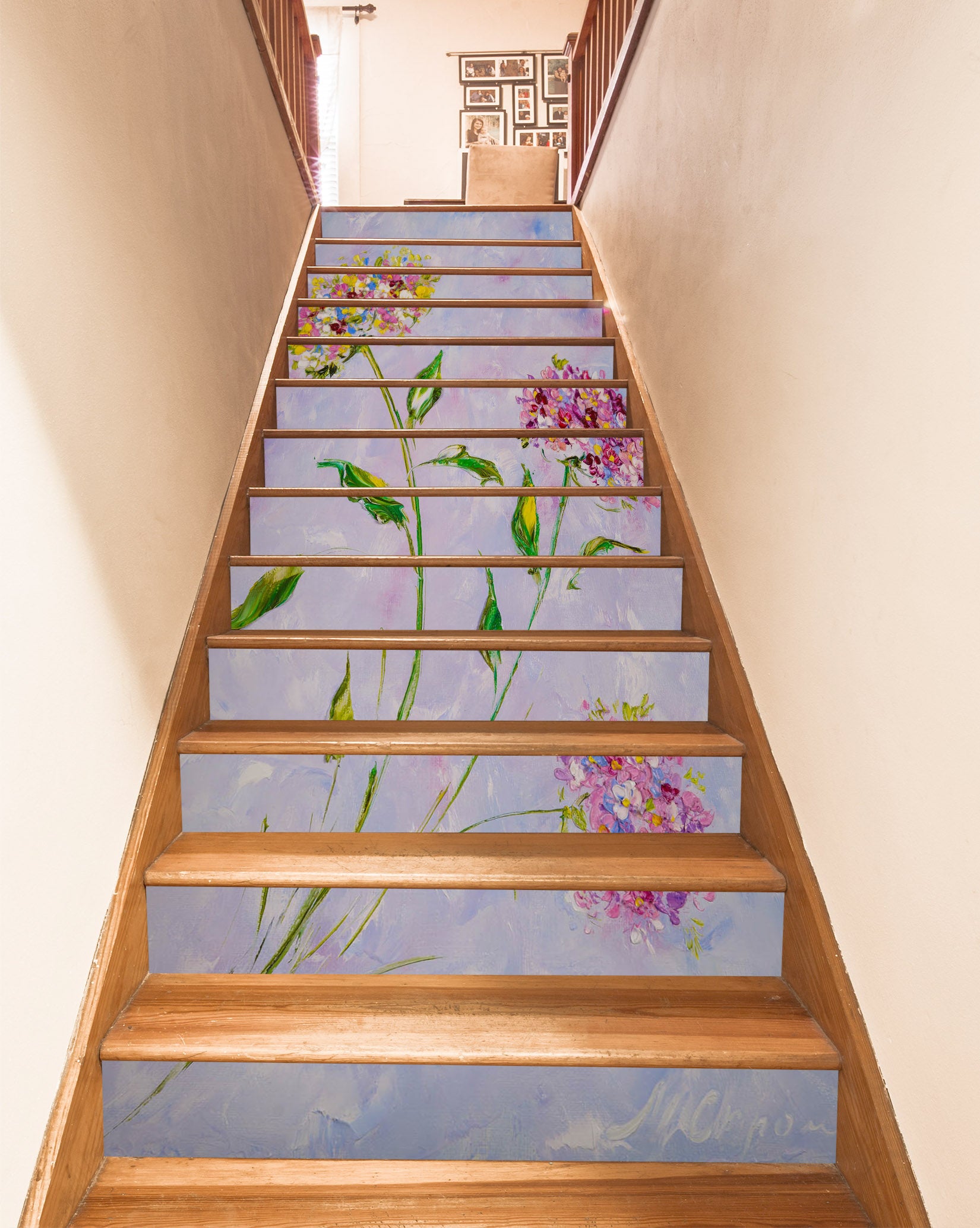 3D Colorful Flower 2154 Skromova Marina Stair Risers