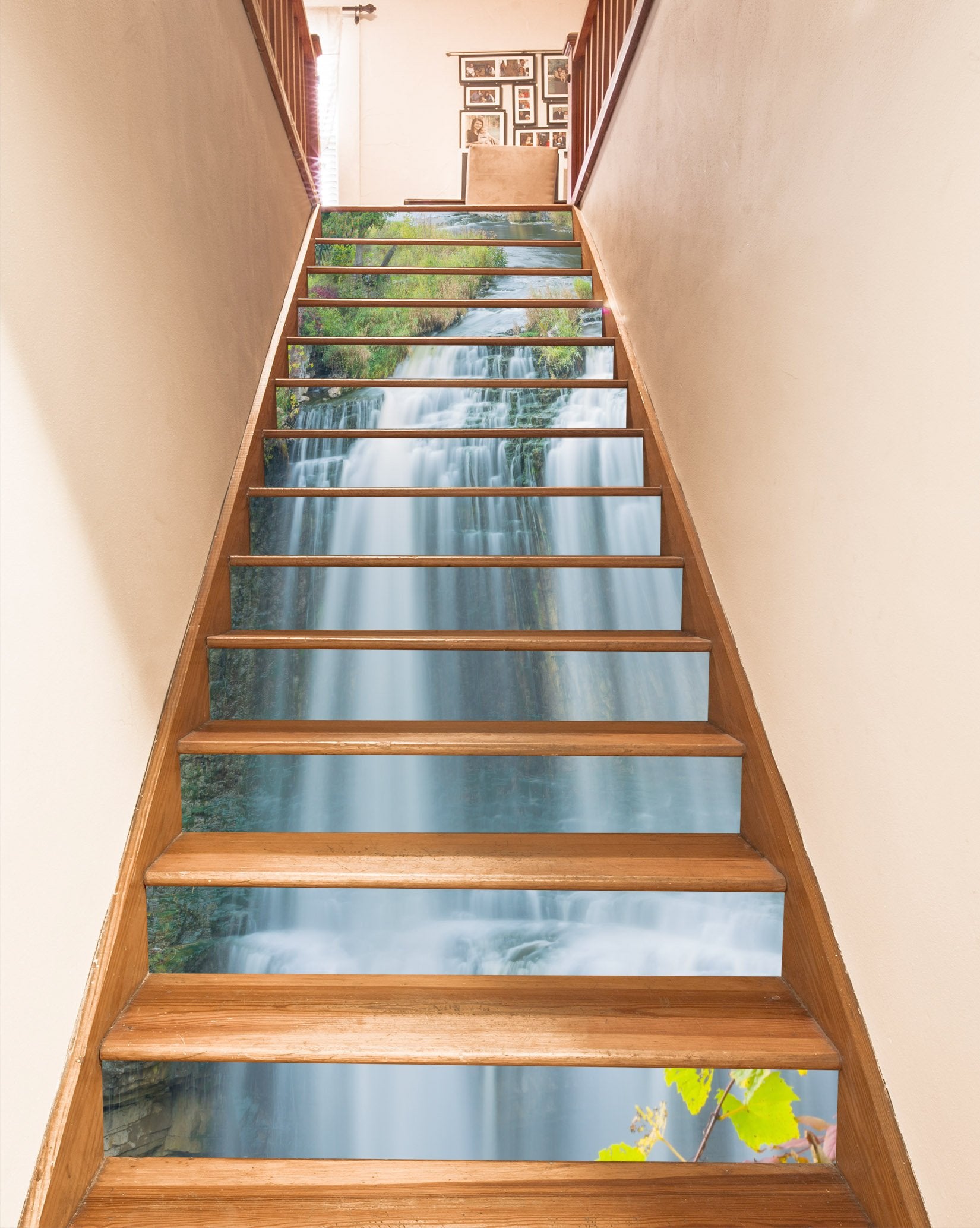 3D River Waterfalls 1597 Stair Risers Wallpaper AJ Wallpaper