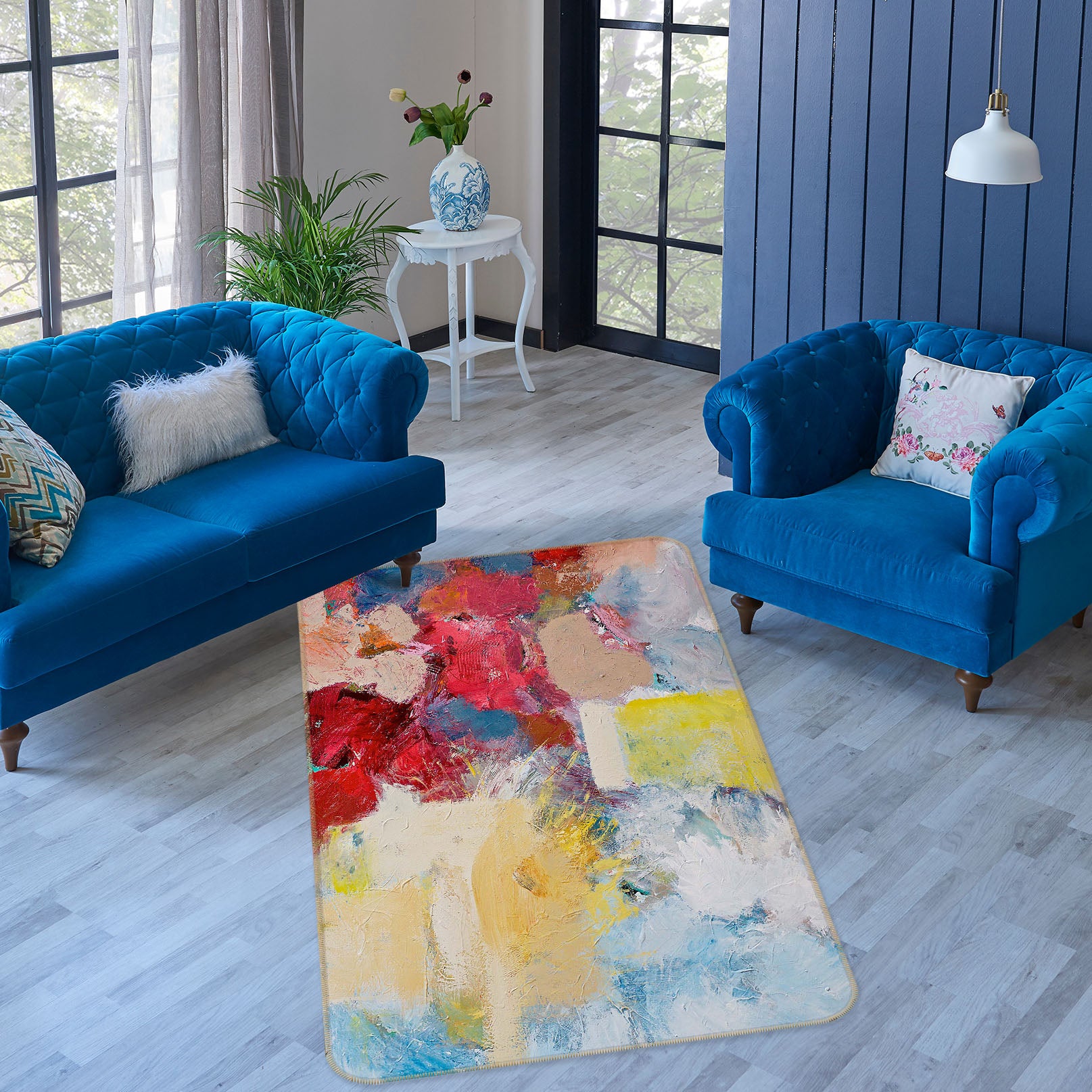 3D Color Graffiti 3001 Allan P. Friedlander Rug Non Slip Rug Mat