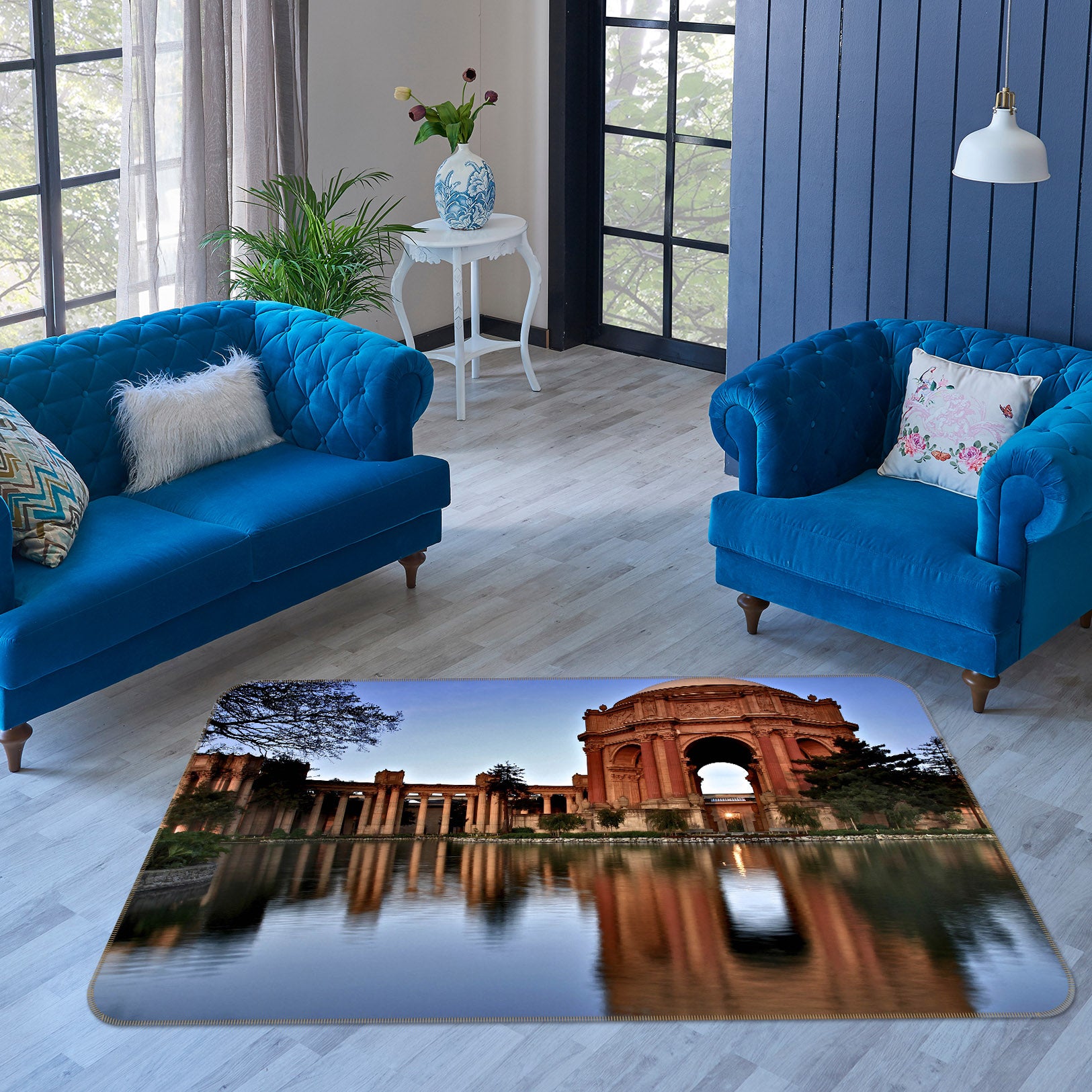 3D Landscape Castle 1125 Kathy Barefield Rug Non Slip Rug Mat