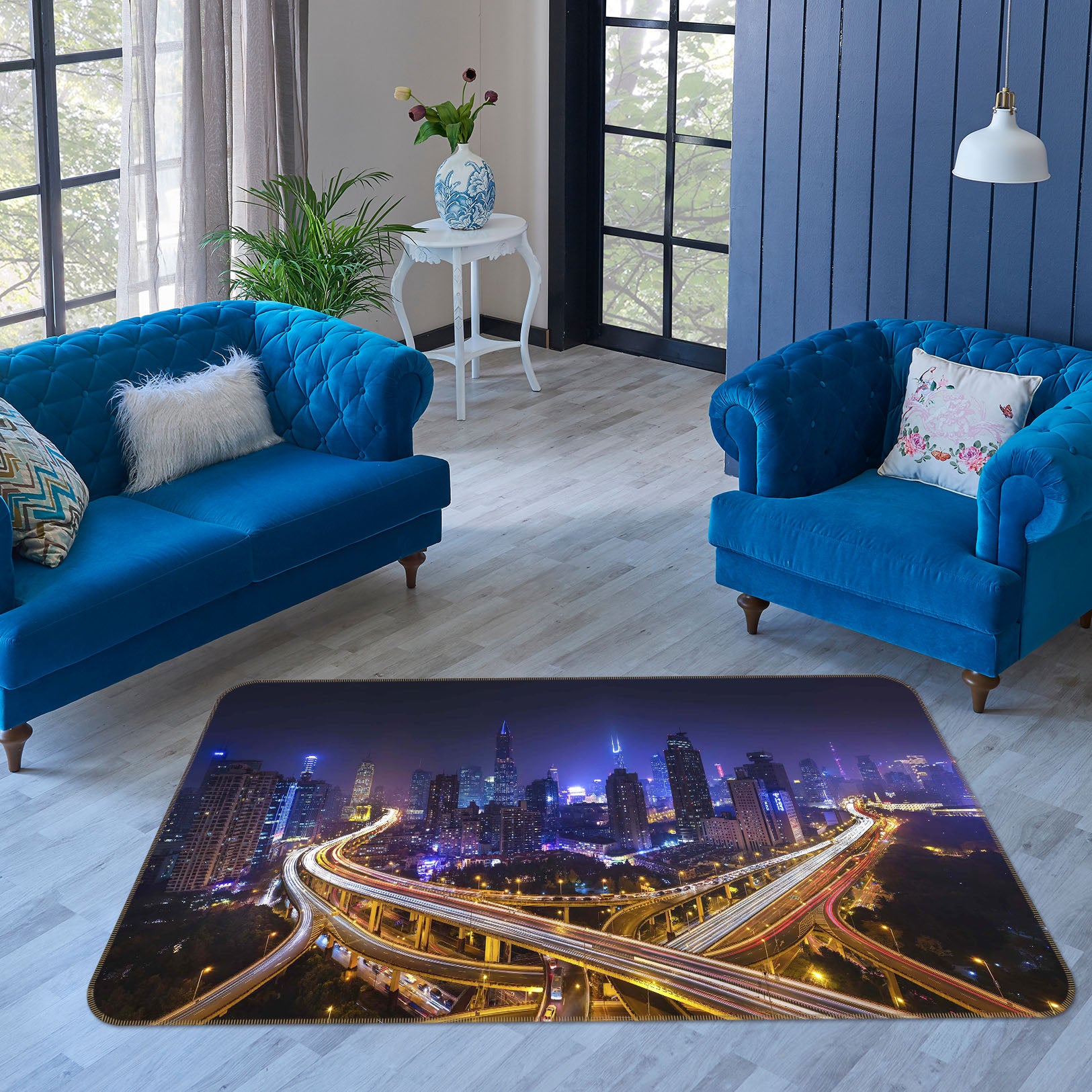 3D Transportation Hub 1165 Marco Carmassi Rug Non Slip Rug Mat