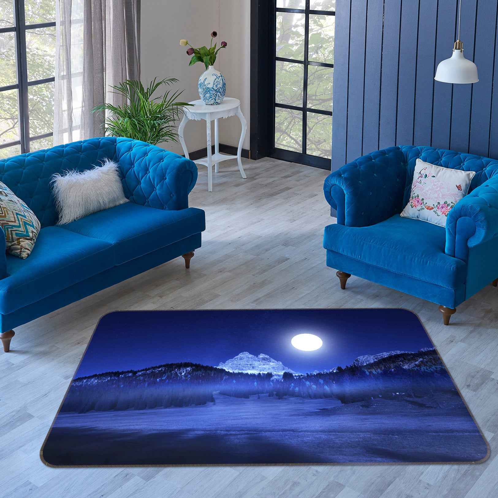 3D Silent Valley 1166 Marco Carmassi Rug Non Slip Rug Mat