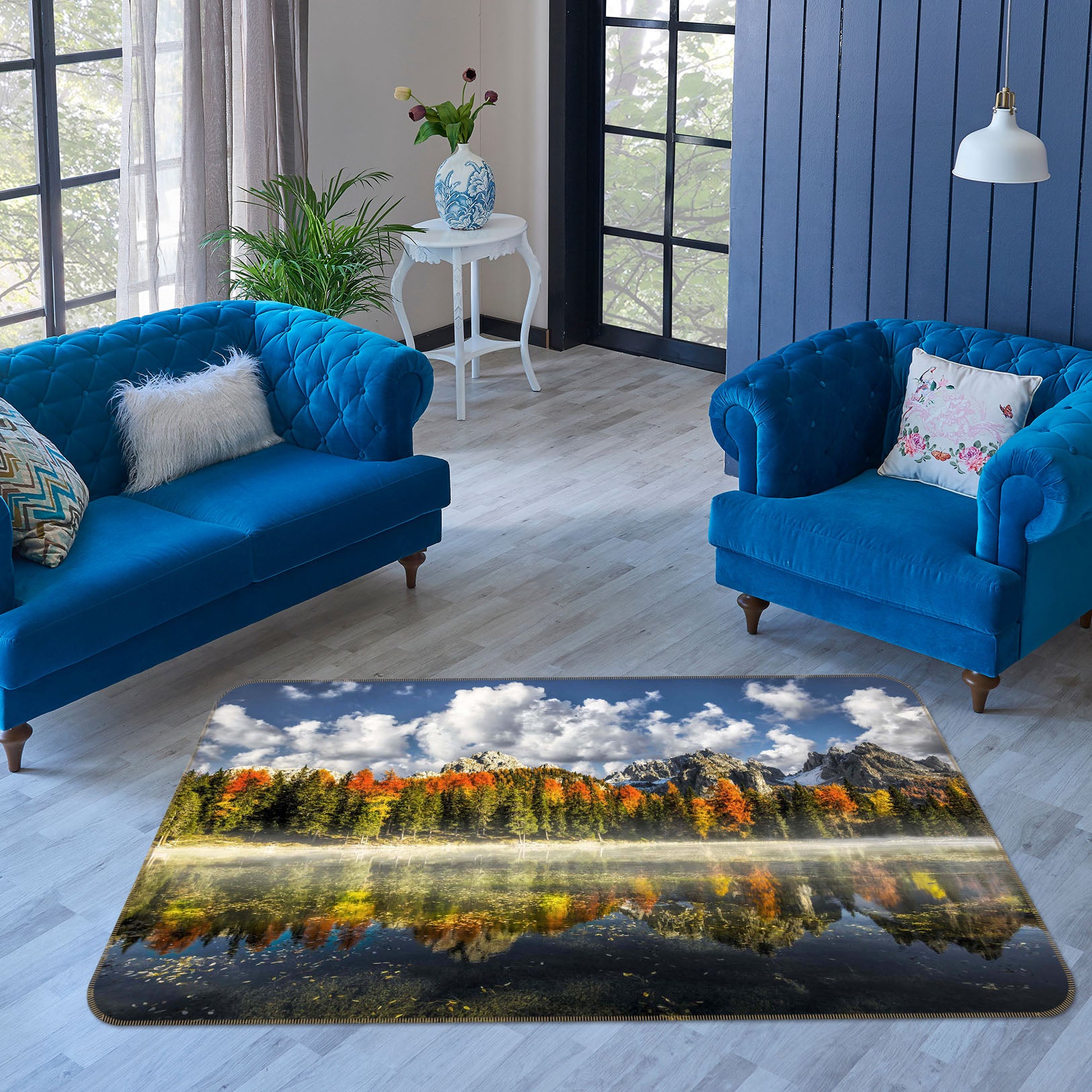 3D Clear Lake 1129 Marco Carmassi Rug Non Slip Rug Mat