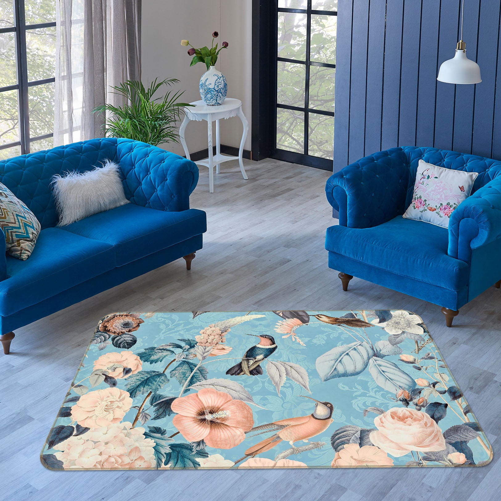 3D Leaf Bird 1023 Andrea haase Rug Non Slip Rug Mat