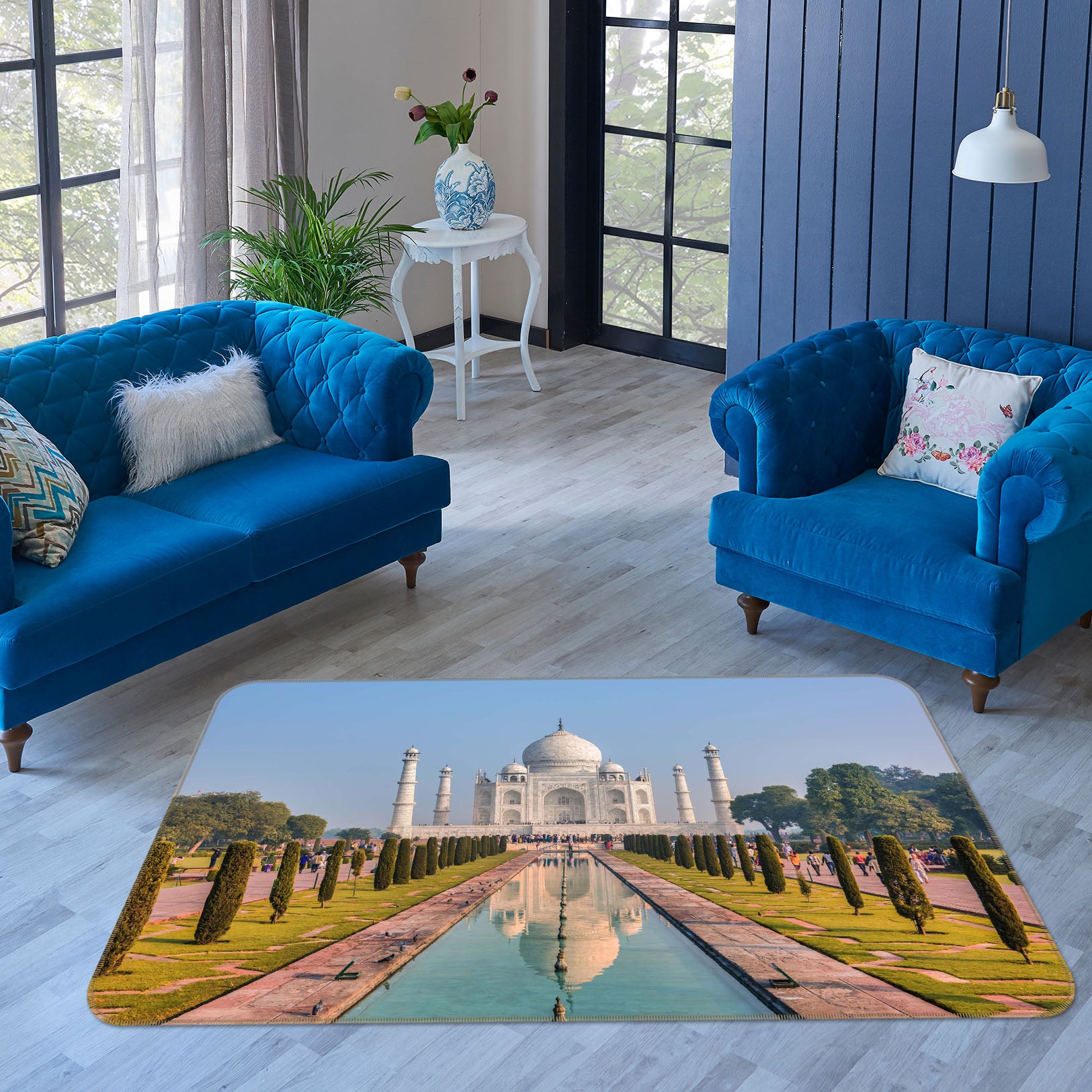 3D White Castle 1156 Marco Carmassi Rug Non Slip Rug Mat