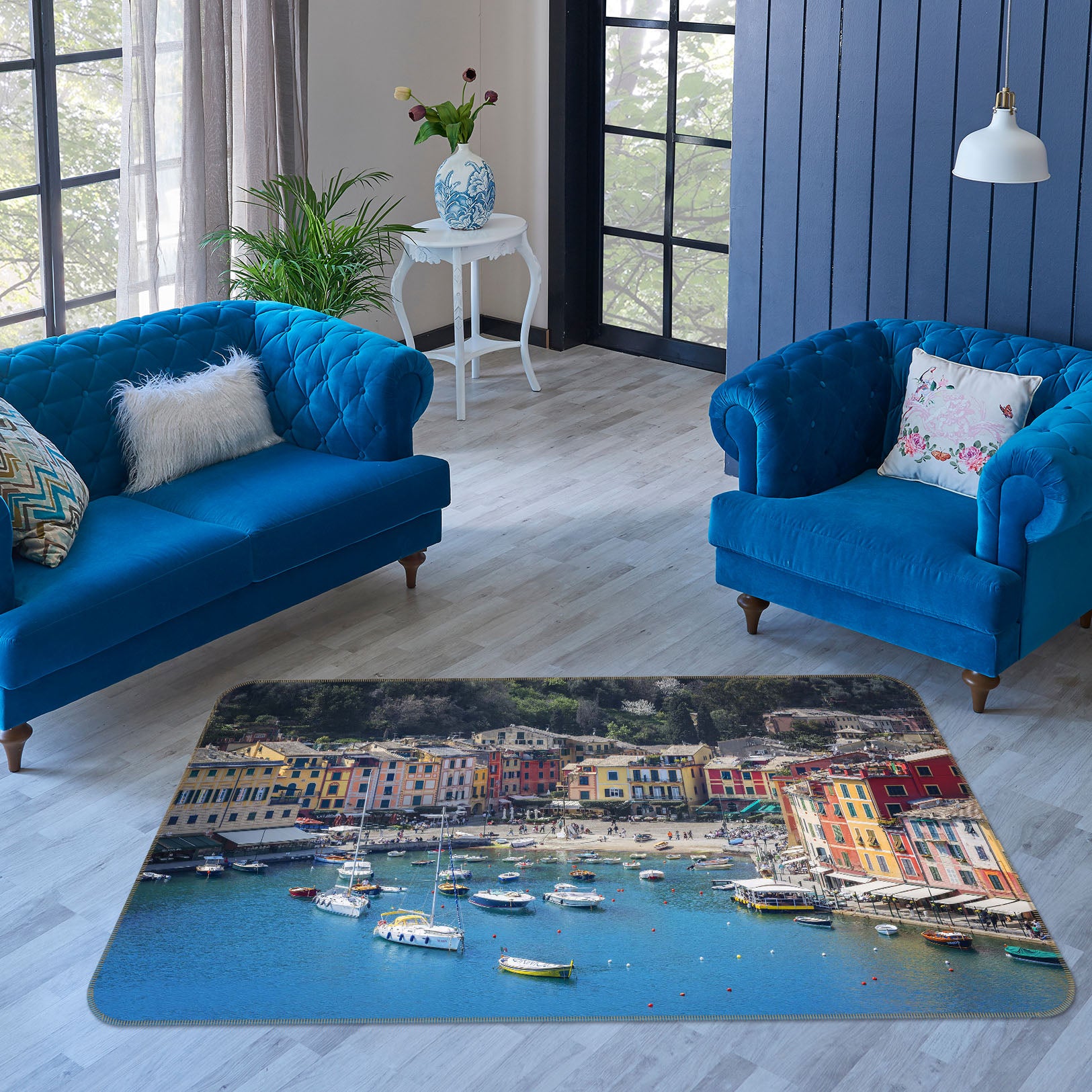 3D Water City 1157 Marco Carmassi Rug Non Slip Rug Mat