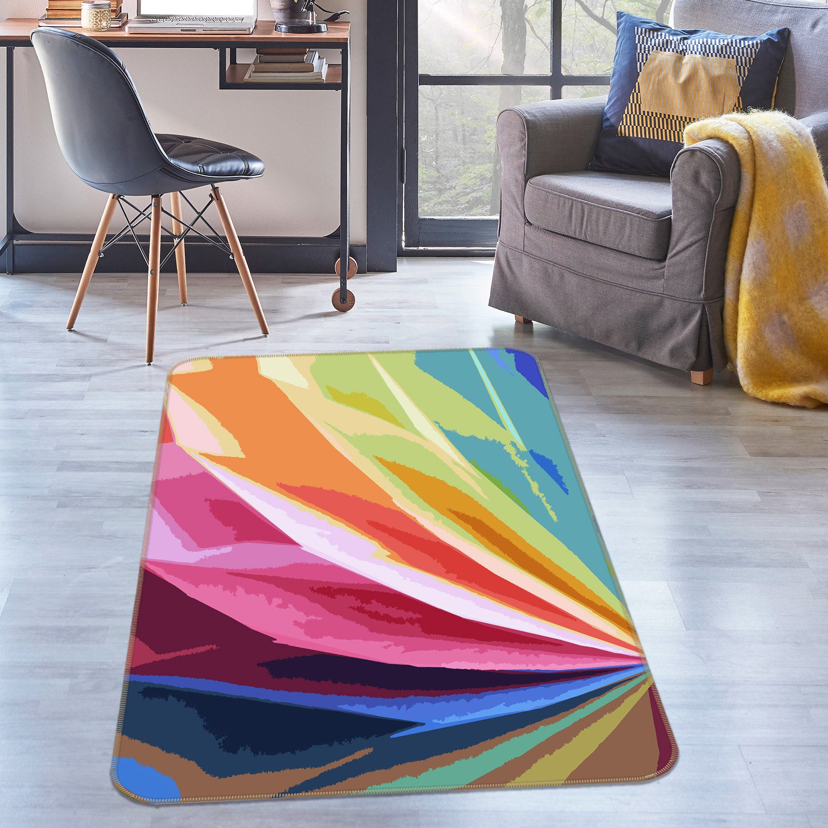 3D Colored 71031 Shandra Smith Rug Non Slip Rug Mat