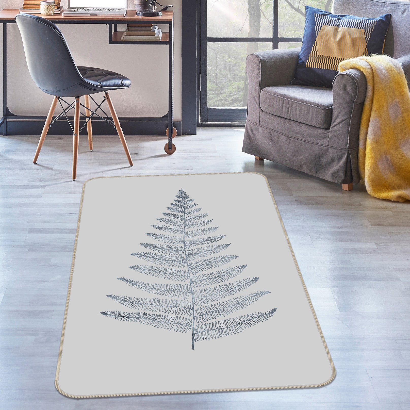 3D Dried Leaves 1018 Boris Draschoff Rug Non Slip Rug Mat