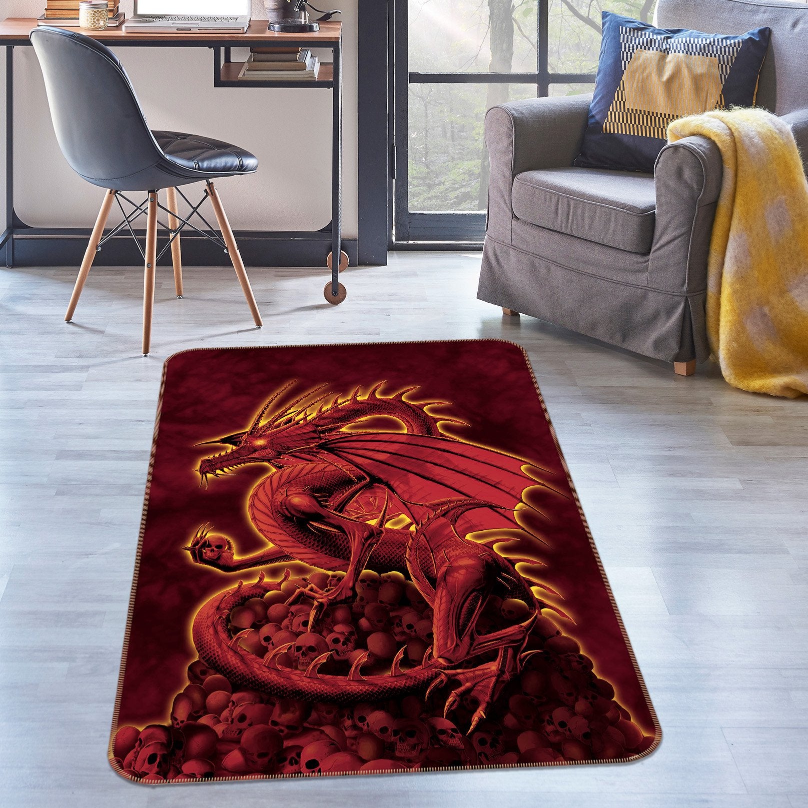 3D Abolisher Red Version 1005 Vincent Hie Rug Non Slip Rug Mat Mat AJ Creativity Home