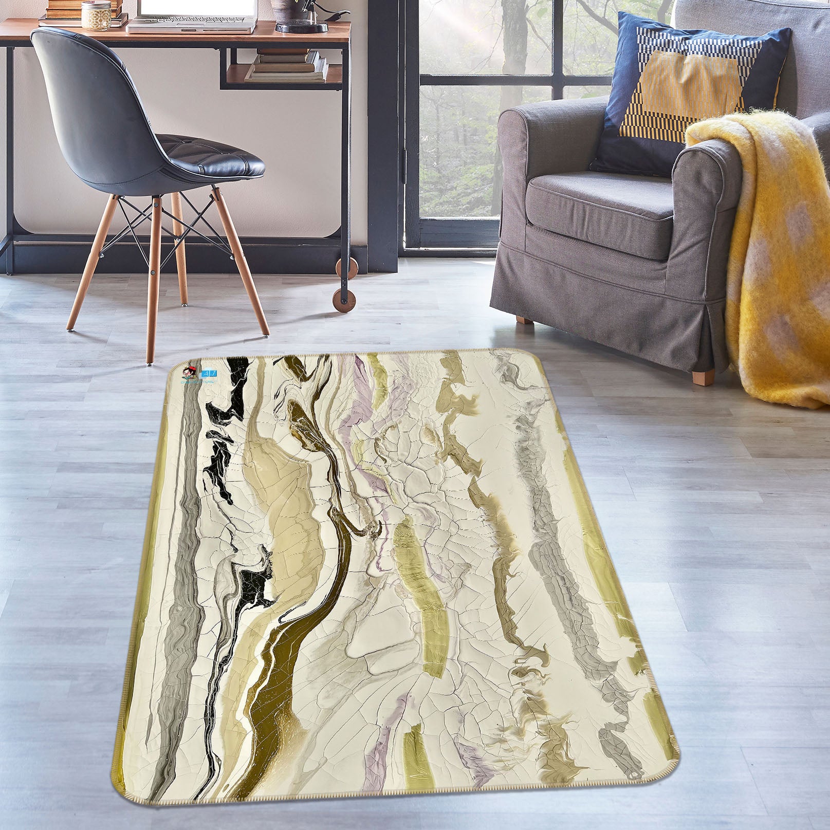 3D Artistic Texture 4118 Skromova Marina Rug Non Slip Rug Mat