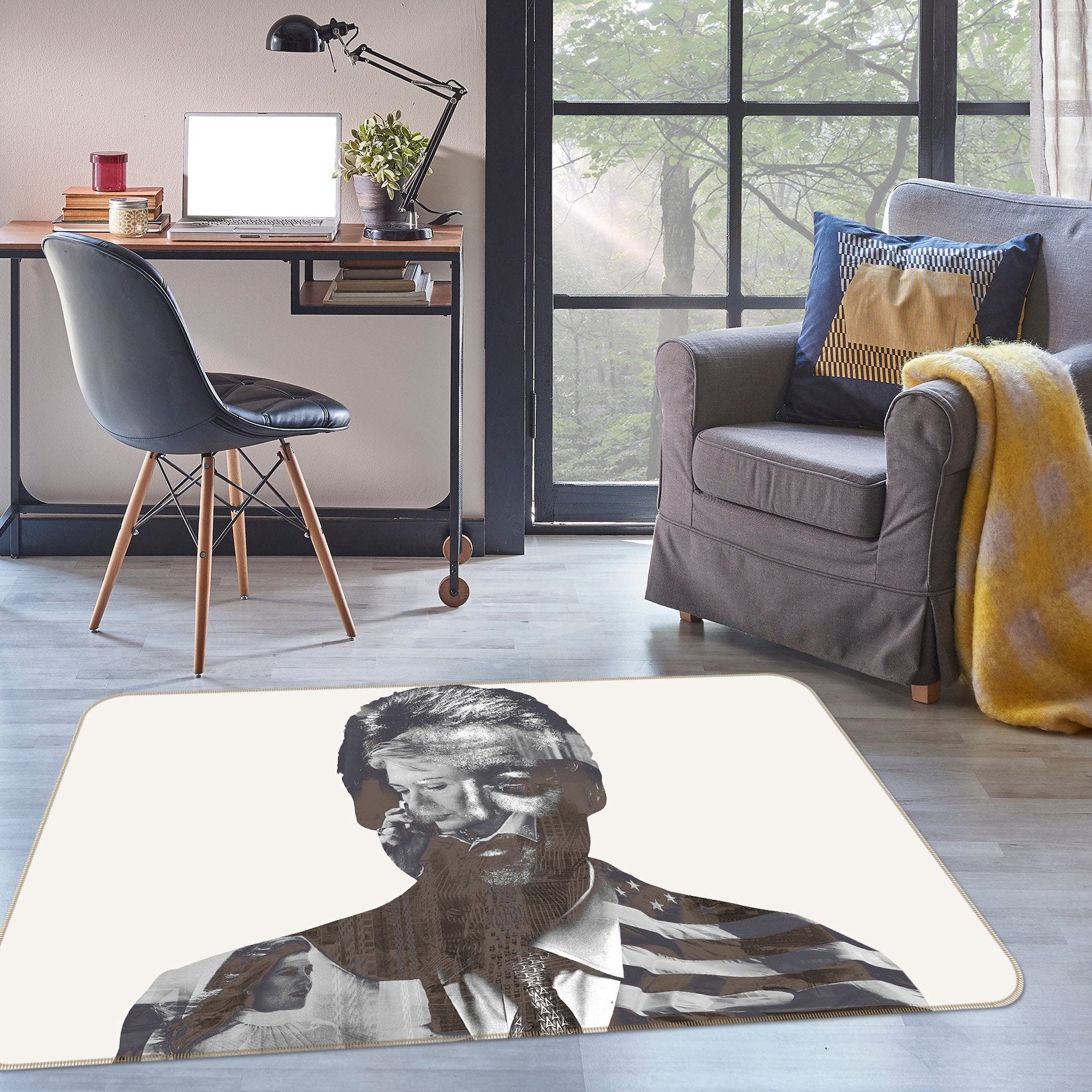 3D Billclinton 1001 Marco Cavazzana Rug Non Slip Rug Mat Mat AJ Creativity Home