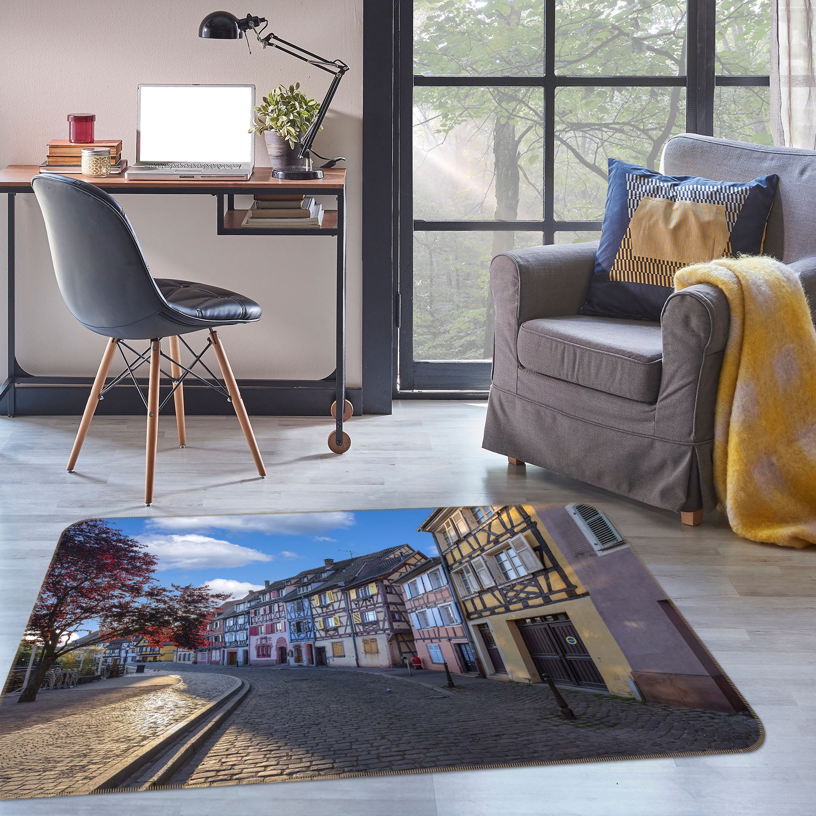 3D Sunny City 1070 Marco Carmassi Rug Non Slip Rug Mat