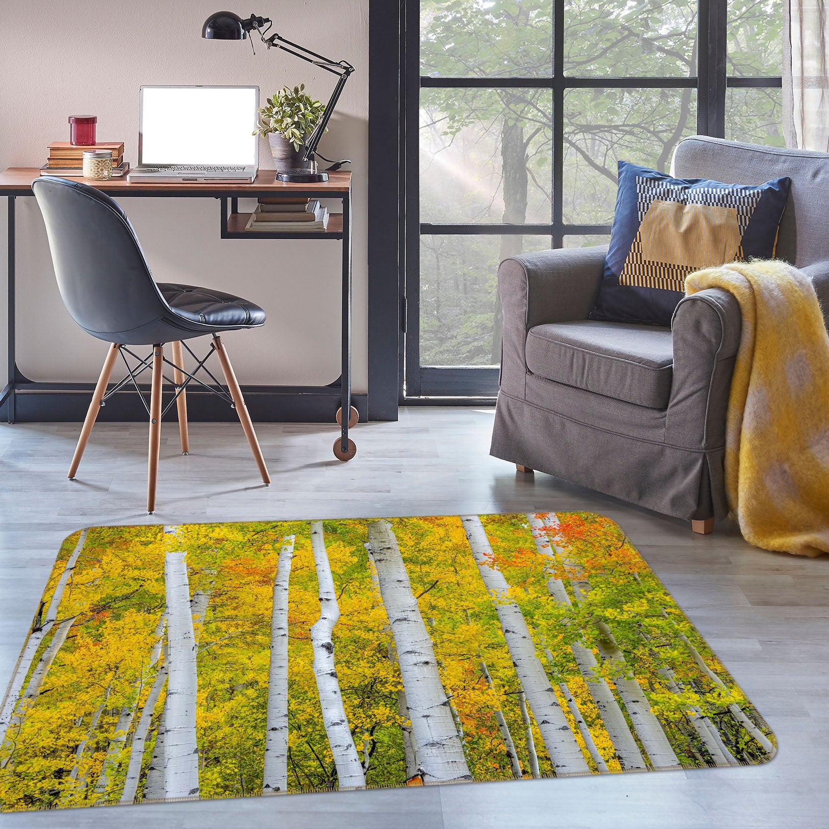 3D White Trunk 1161 Marco Carmassi Rug Non Slip Rug Mat