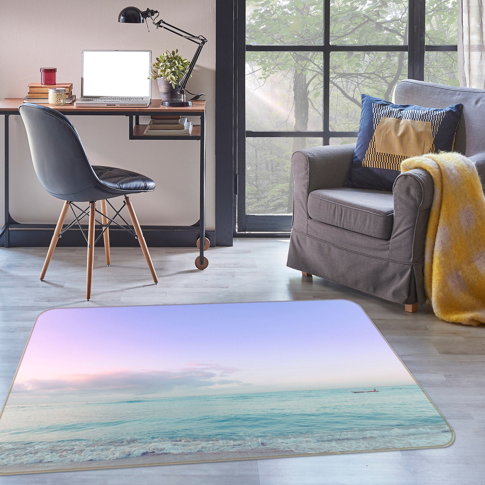 3D Purple Sky 1013 Noirblanc777 Rug Non Slip Rug Mat