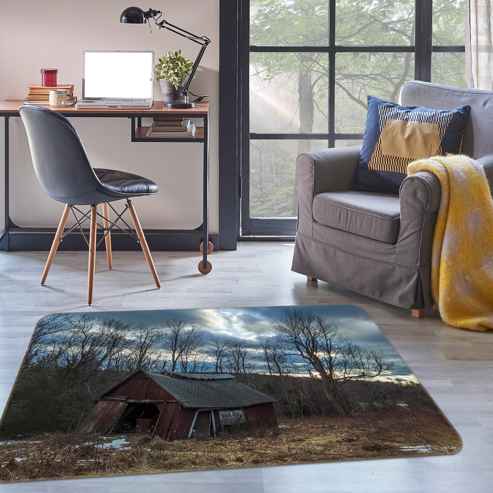 3D Sugar House 1023 Jerry LoFaro Rug Non Slip Rug Mat