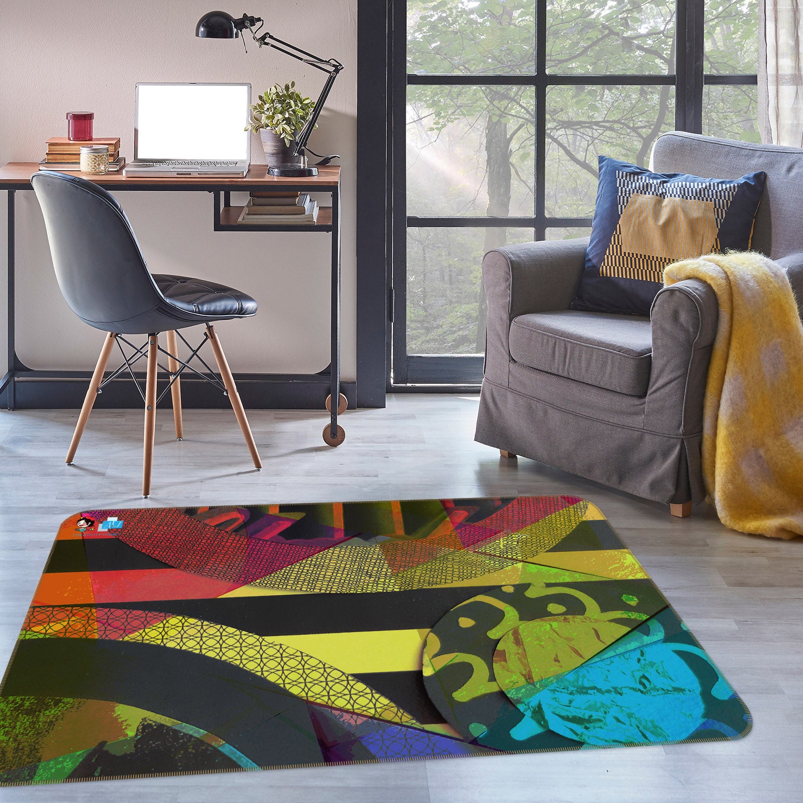 3D Pattern Color 19168 Shandra Smith Rug Non Slip Rug Mat