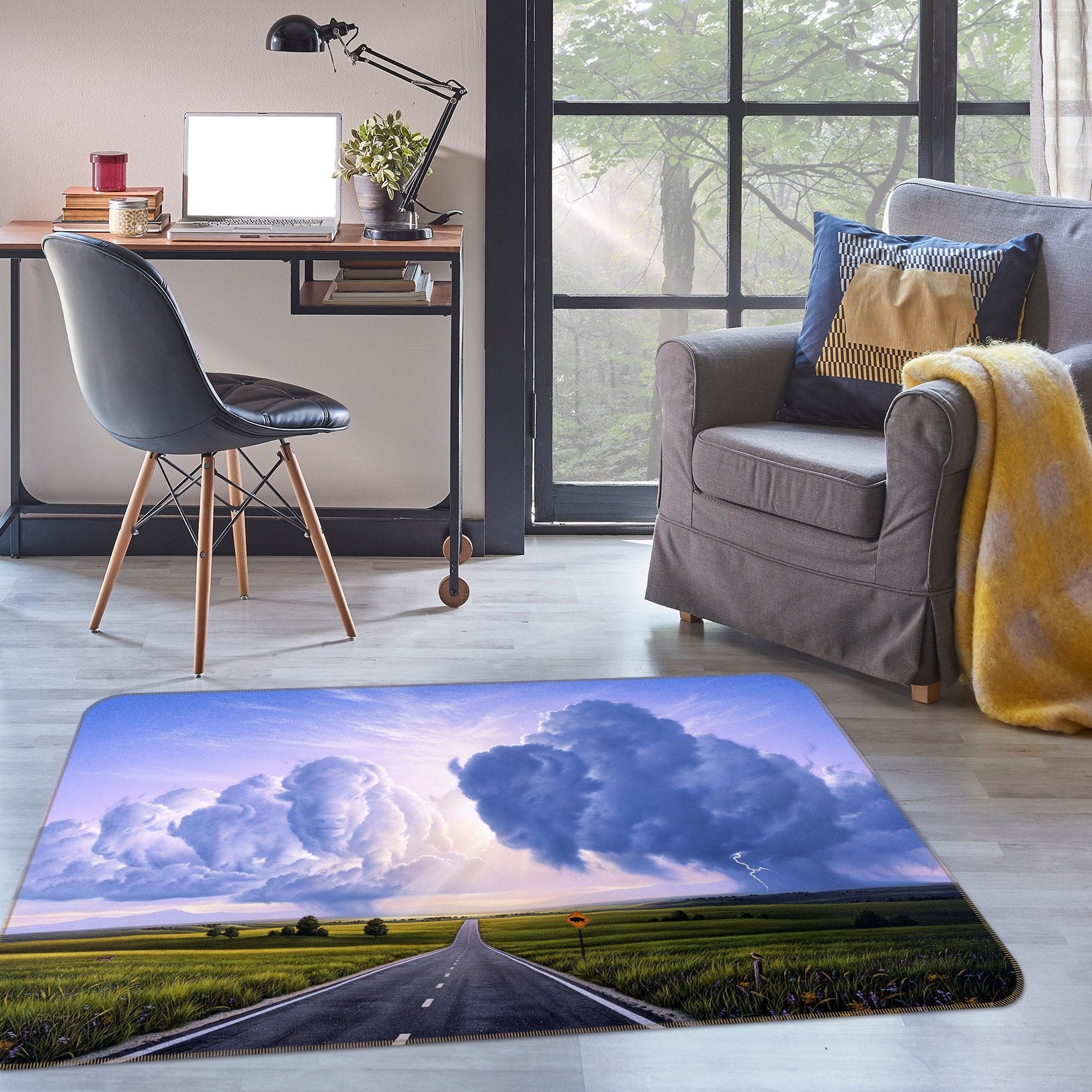 3D Big Storm 1053 Jerry LoFaro Rug Non Slip Rug Mat Mat AJ Creativity Home