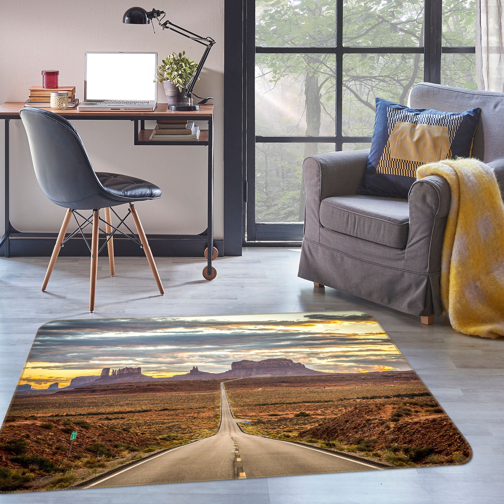 3D Prairie Path 1133 Marco Carmassi Rug Non Slip Rug Mat