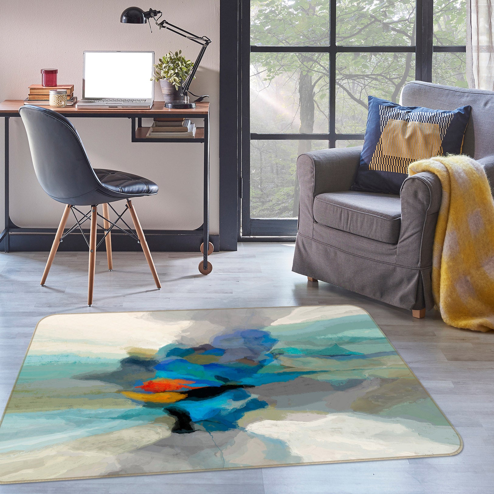 3D Color Graffiti 1005 Michael Tienhaara Rug Non Slip Rug Mat