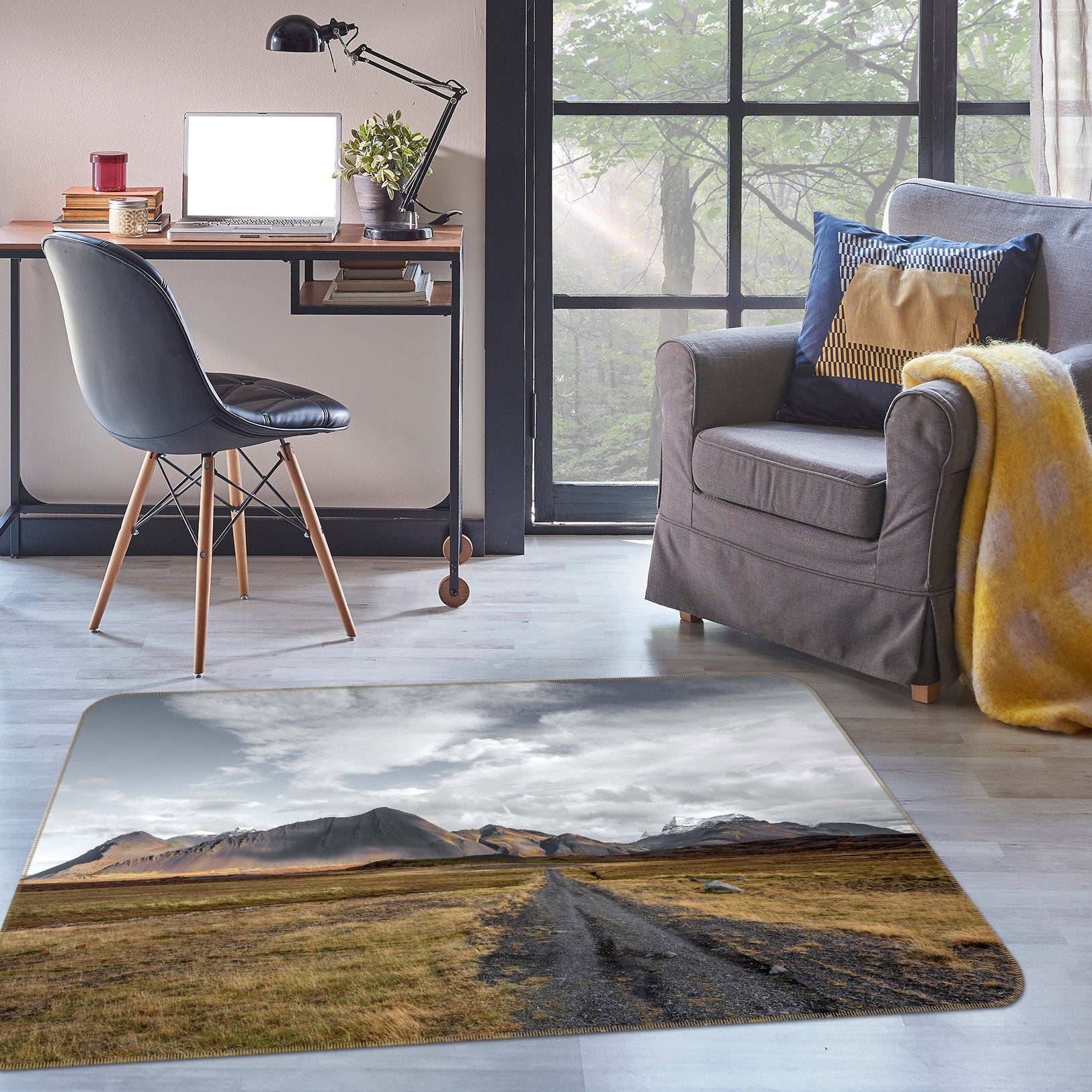 3D Prairie Path 1118 Marco Carmassi Rug Non Slip Rug Mat