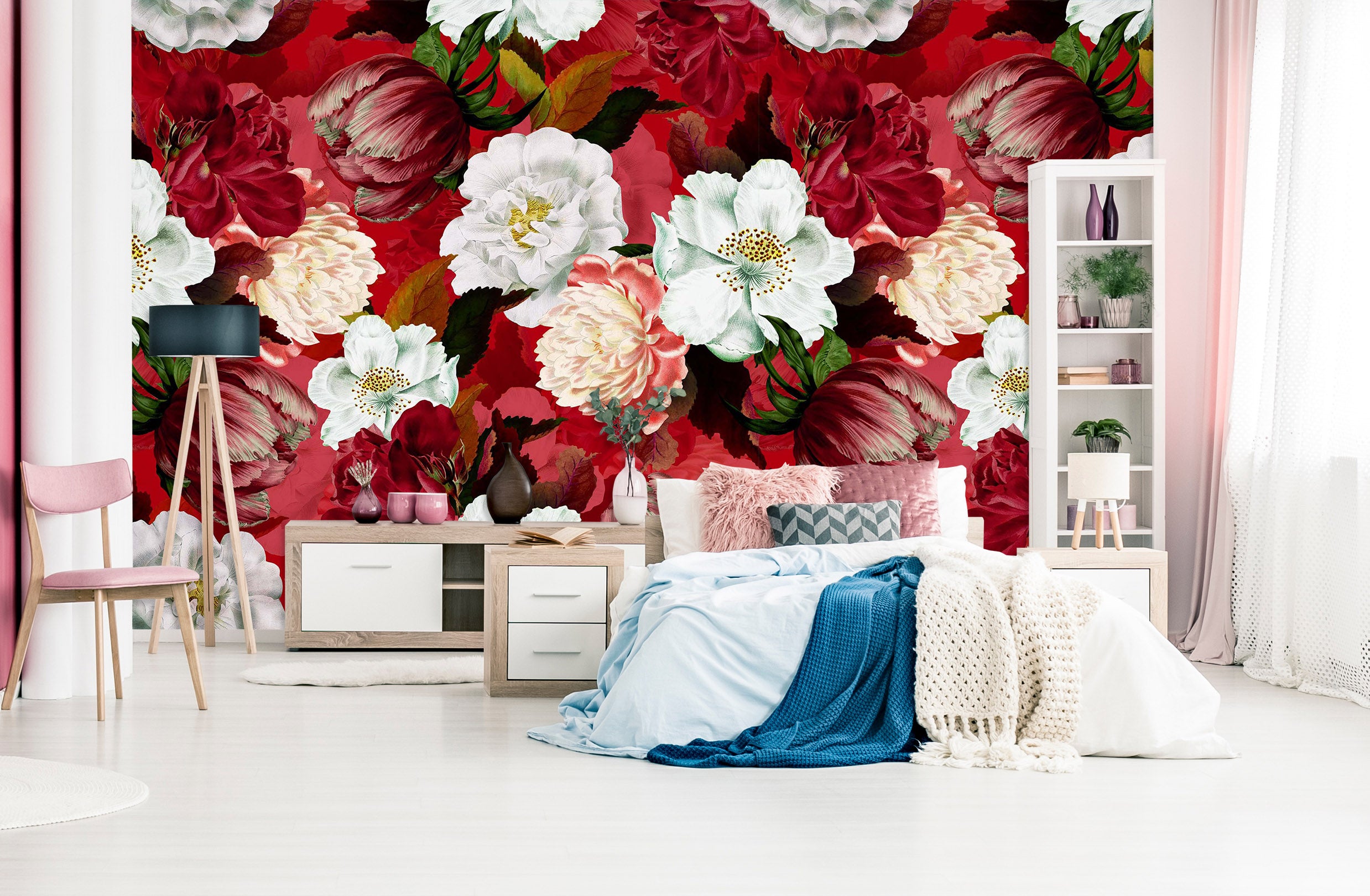 3D Bright Flowers 156 Uta Naumann Wall Mural Wall Murals