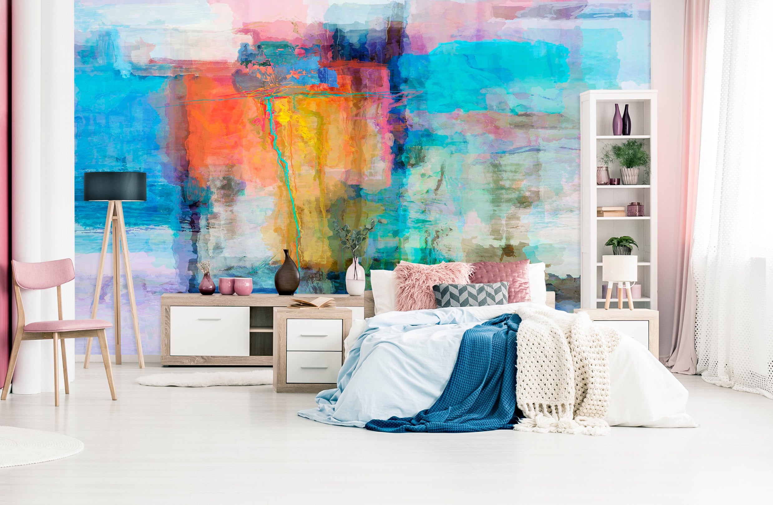 3D Blue Graffiti 1507 Michael Tienhaara Wall Mural Wall Murals