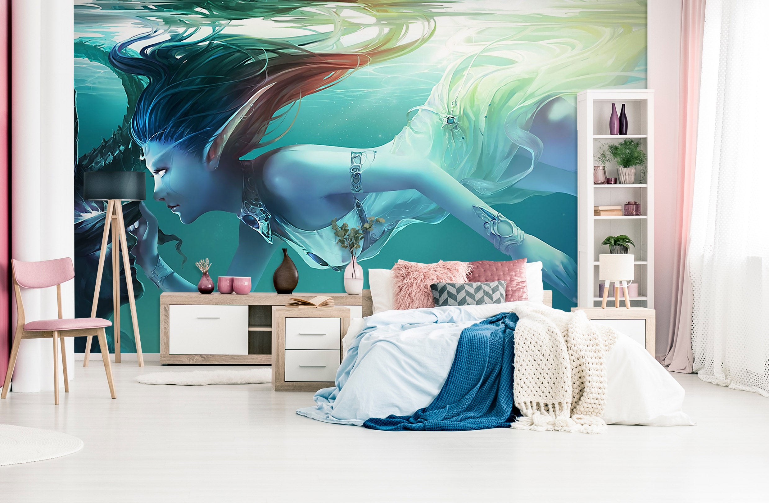3D Girl Alien 1698 Wall Murals