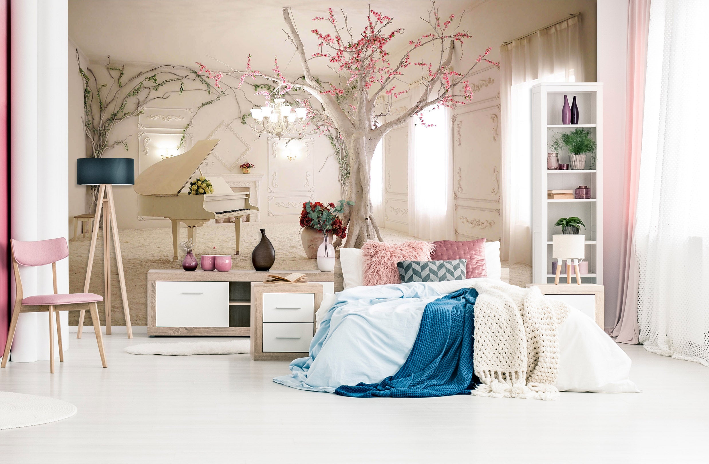 3D Indoor Piano 1726 Wall Murals