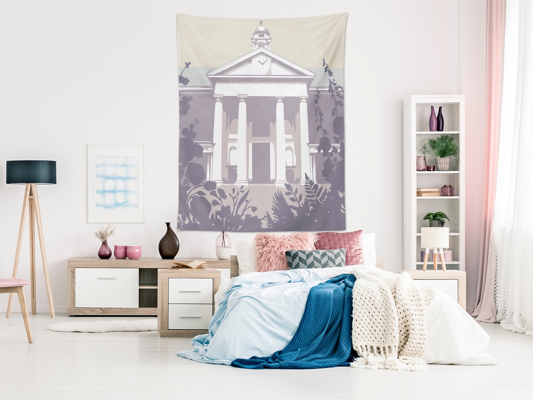 3D White Pillar 5331 Steve Read Tapestry Hanging Cloth Hang