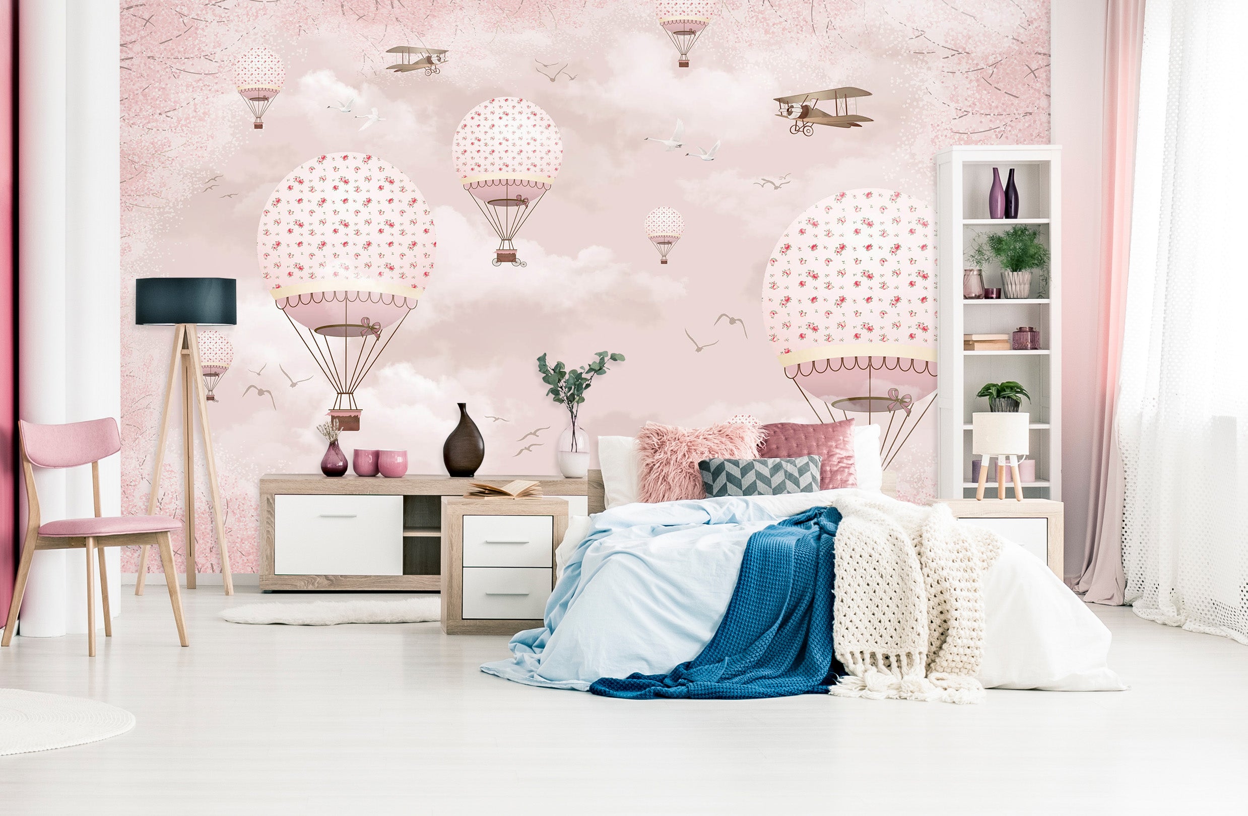 3D Pink Balloon 1607 Wall Murals