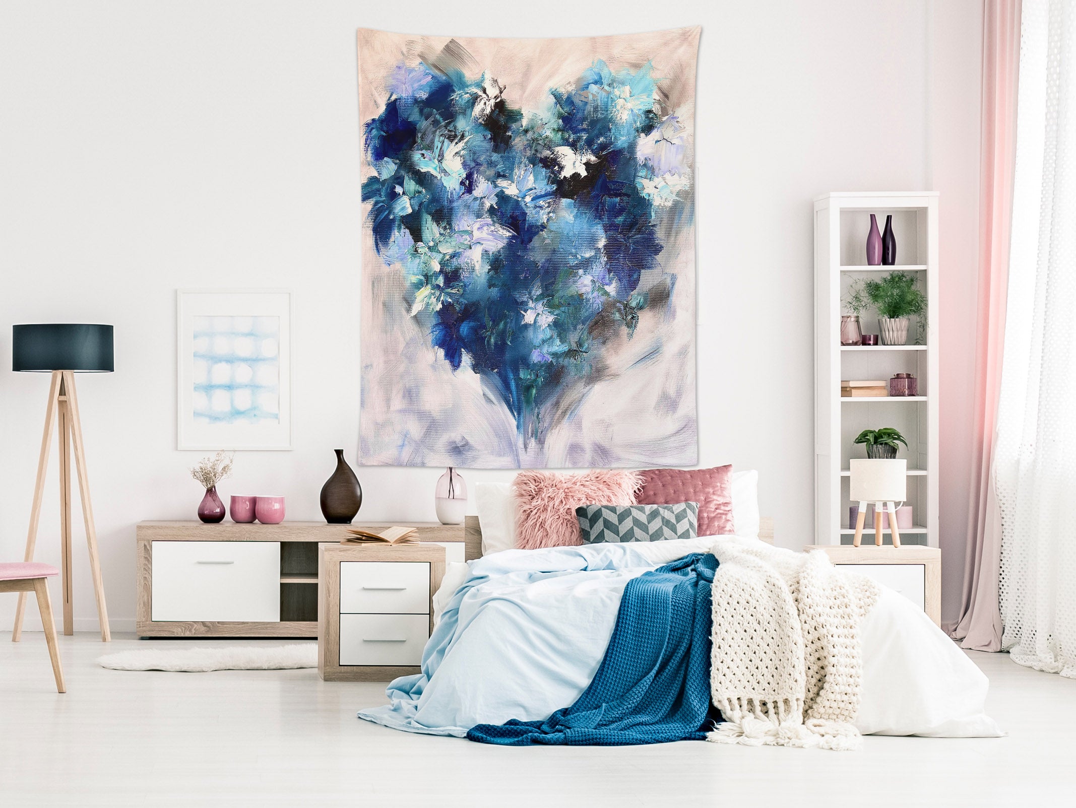 3D Blue Graffiti 3770 Skromova Marina Tapestry Hanging Cloth Hang