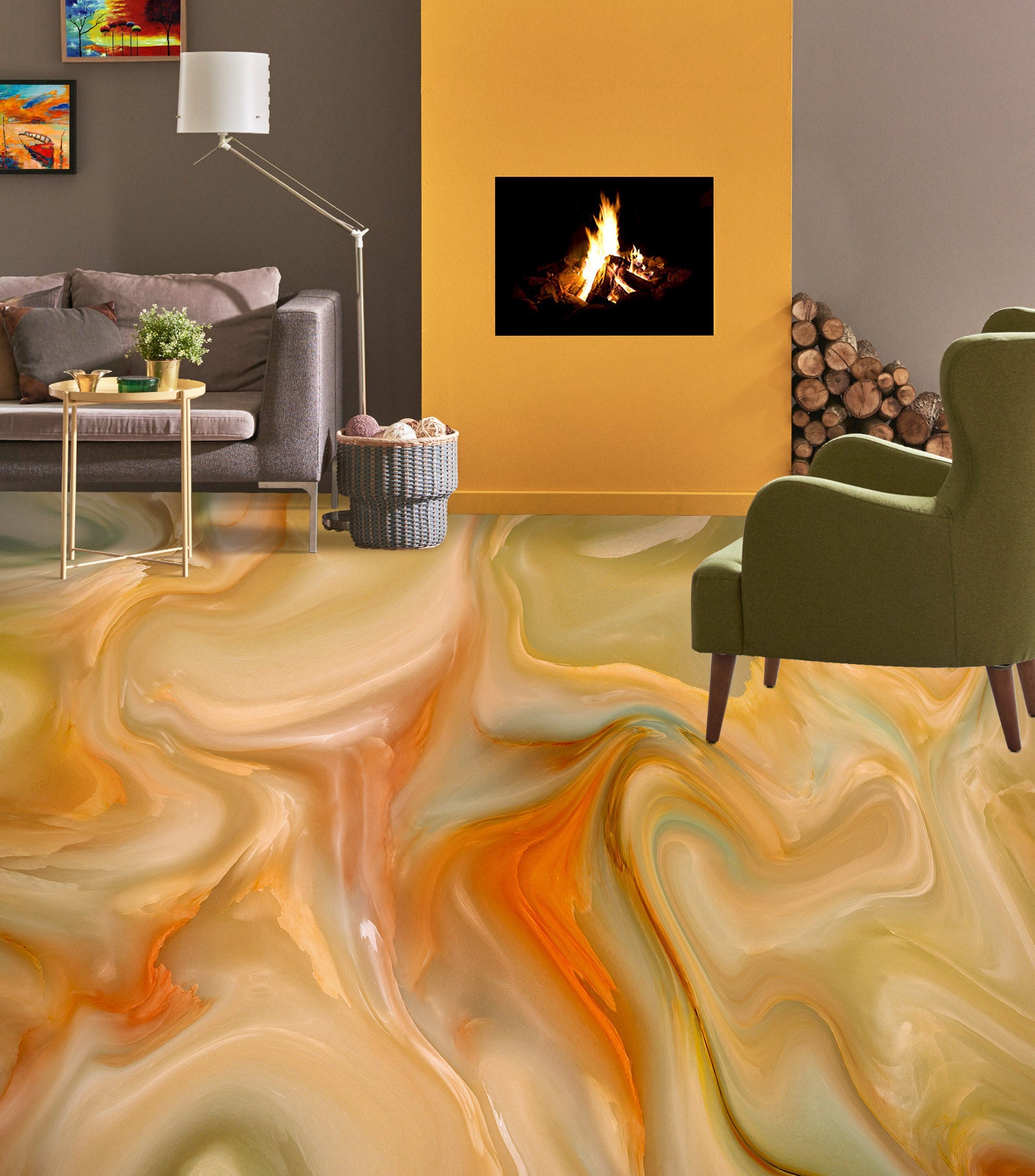 3D Gorgeous Texture 856 Floor Mural