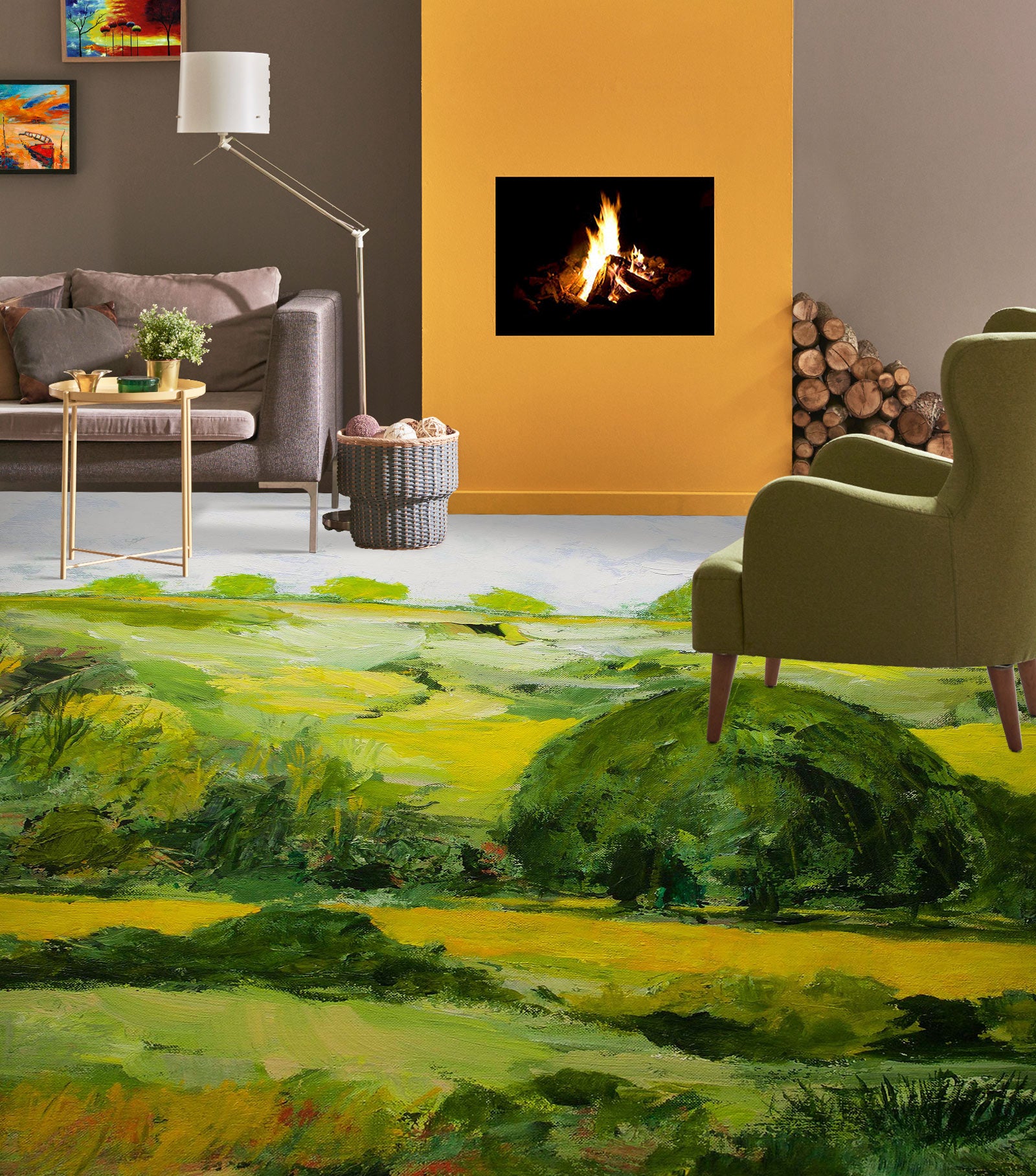 3D Grassland 9647 Allan P. Friedlander Floor Mural Wallpaper Murals Self-Adhesive Removable Print Epoxy