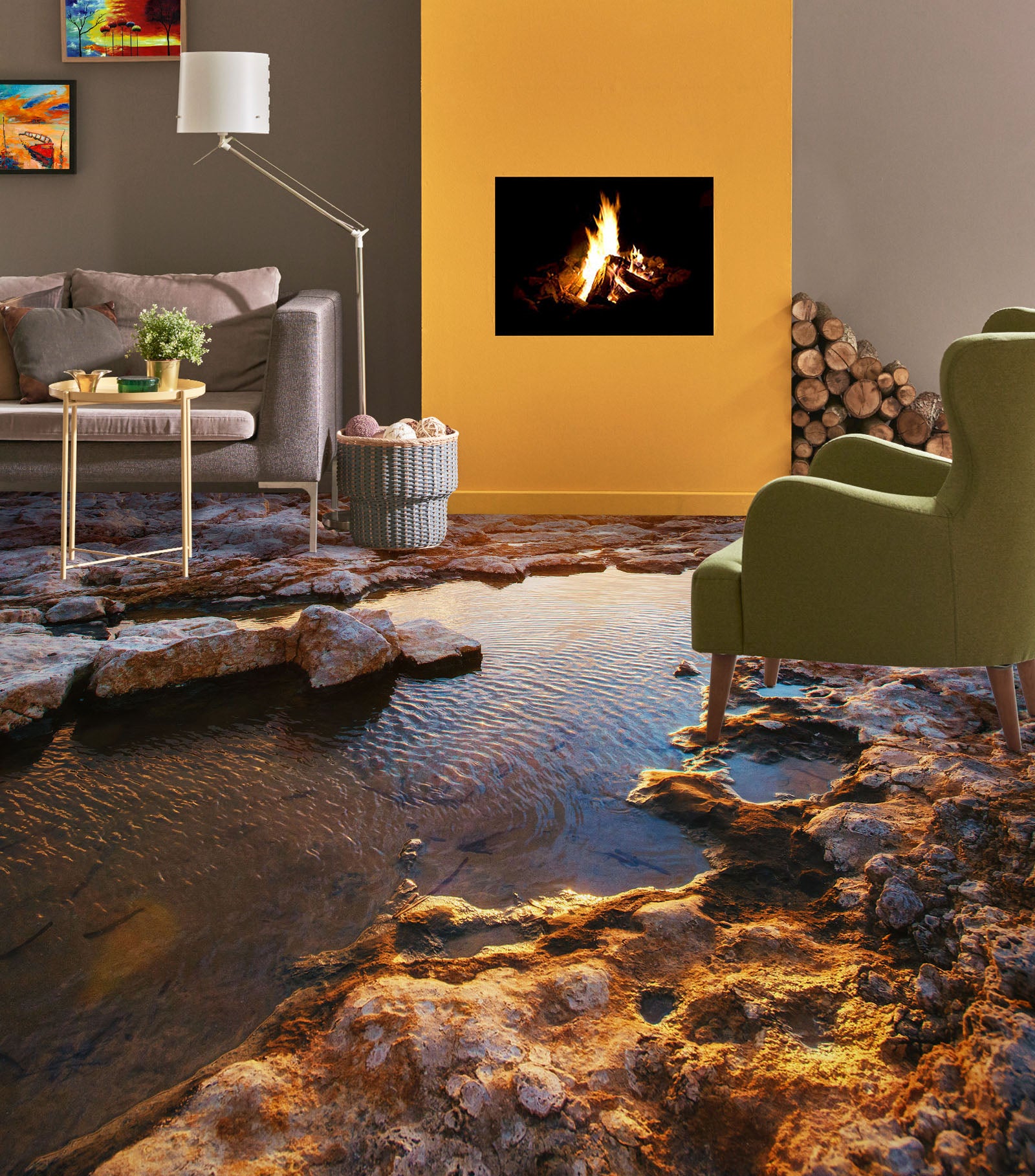 3D Calm Water Surface 1286 Floor Mural Wallpaper Murals Self-Adhesive Removable Print Epoxy